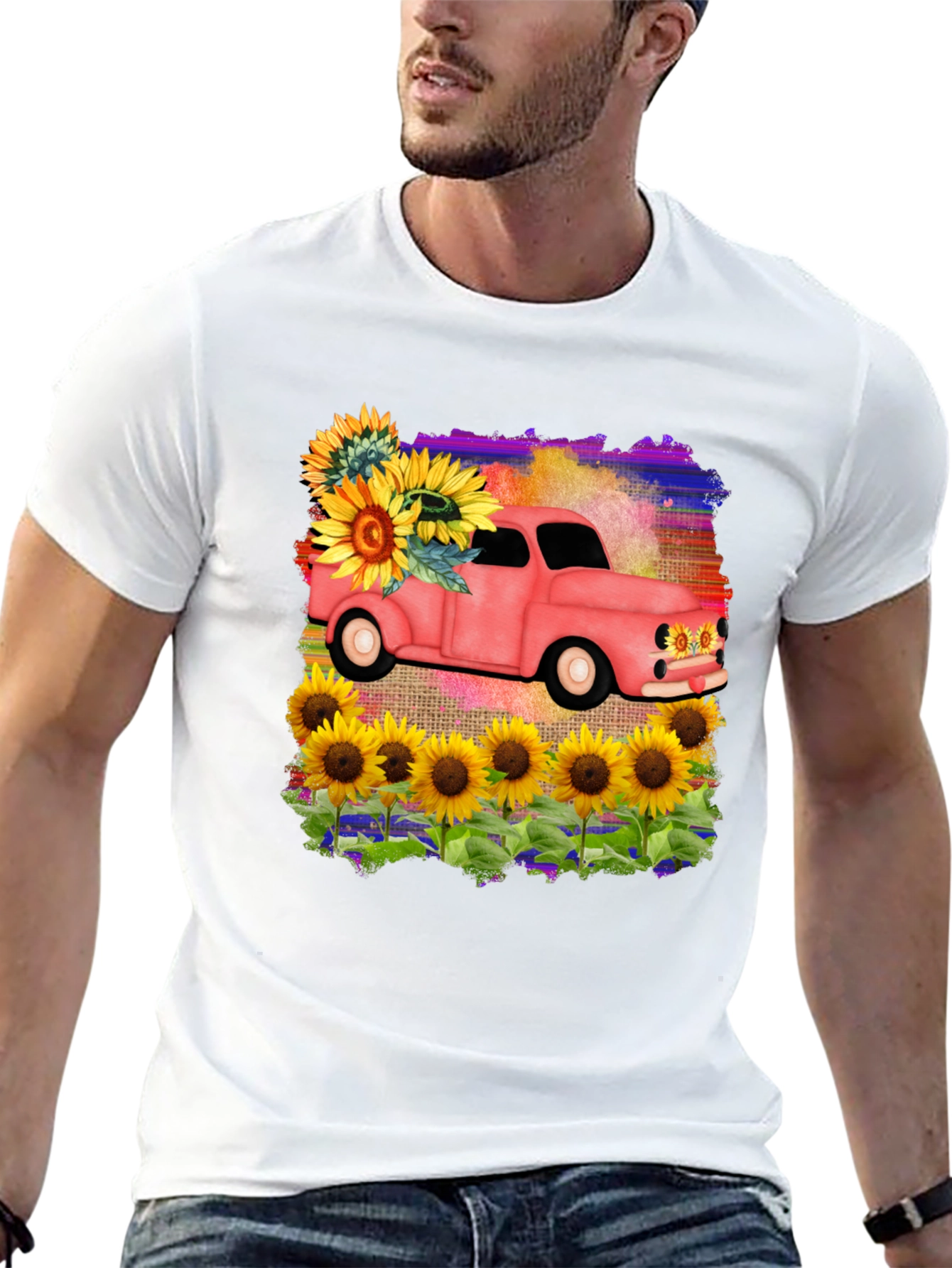 Sunflower Truck Graphic Tee