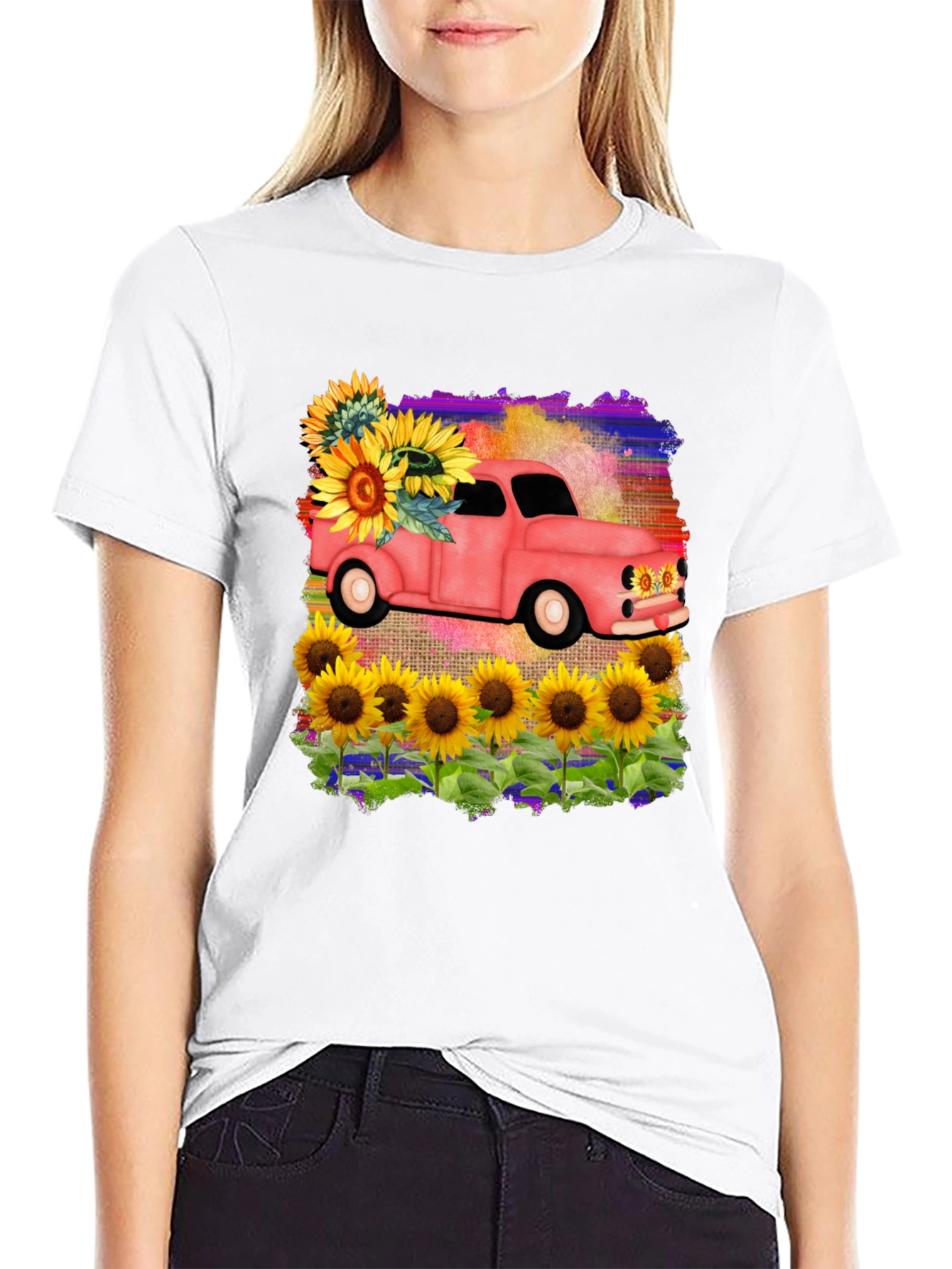 Sunflower Truck Graphic Tee