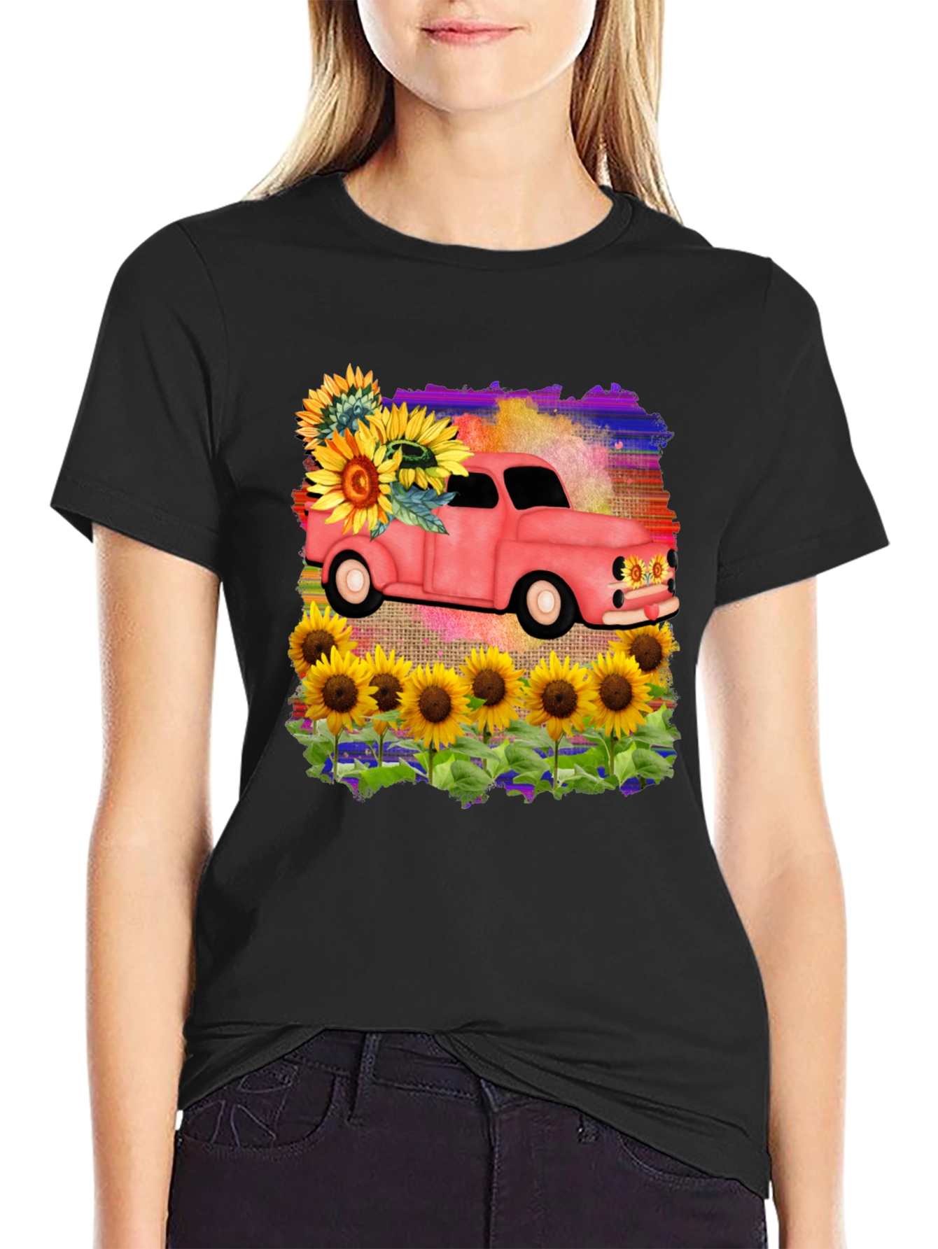Sunflower Truck Graphic Tee