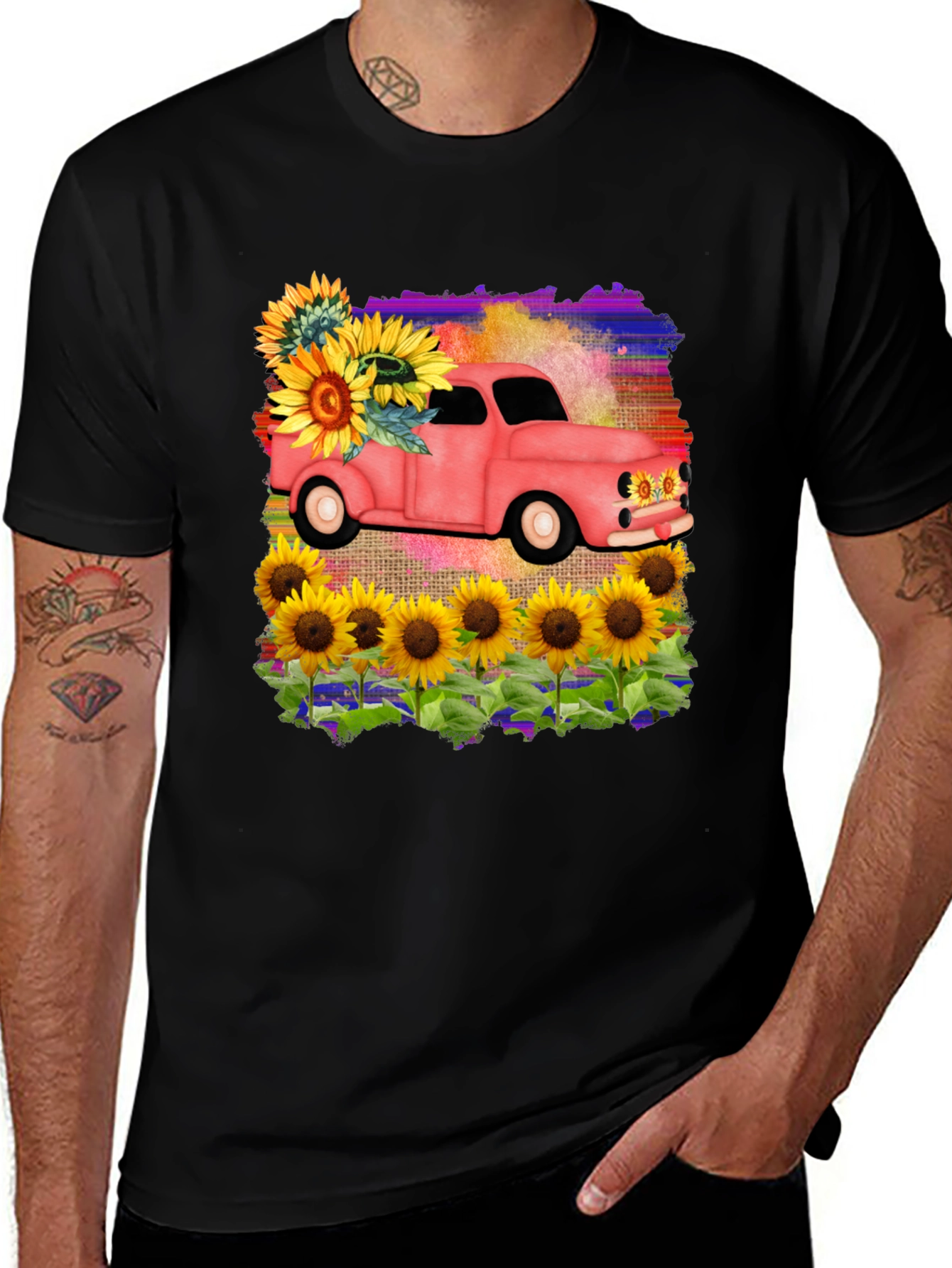 Sunflower Truck Graphic Tee