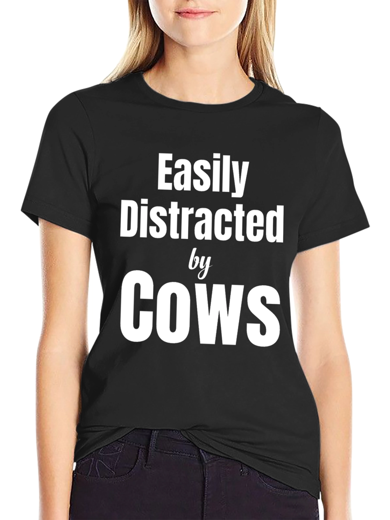 Easily Distracted by Cows Graphic Tee