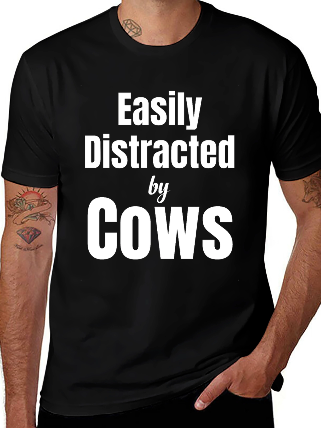 Easily Distracted by Cows Graphic Tee