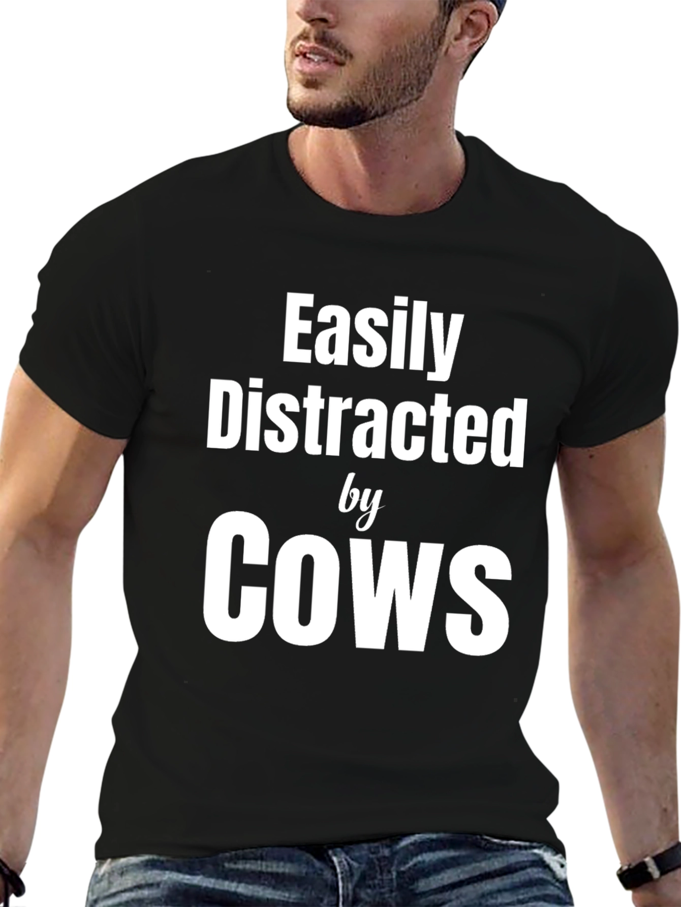 Easily Distracted by Cows Graphic Tee