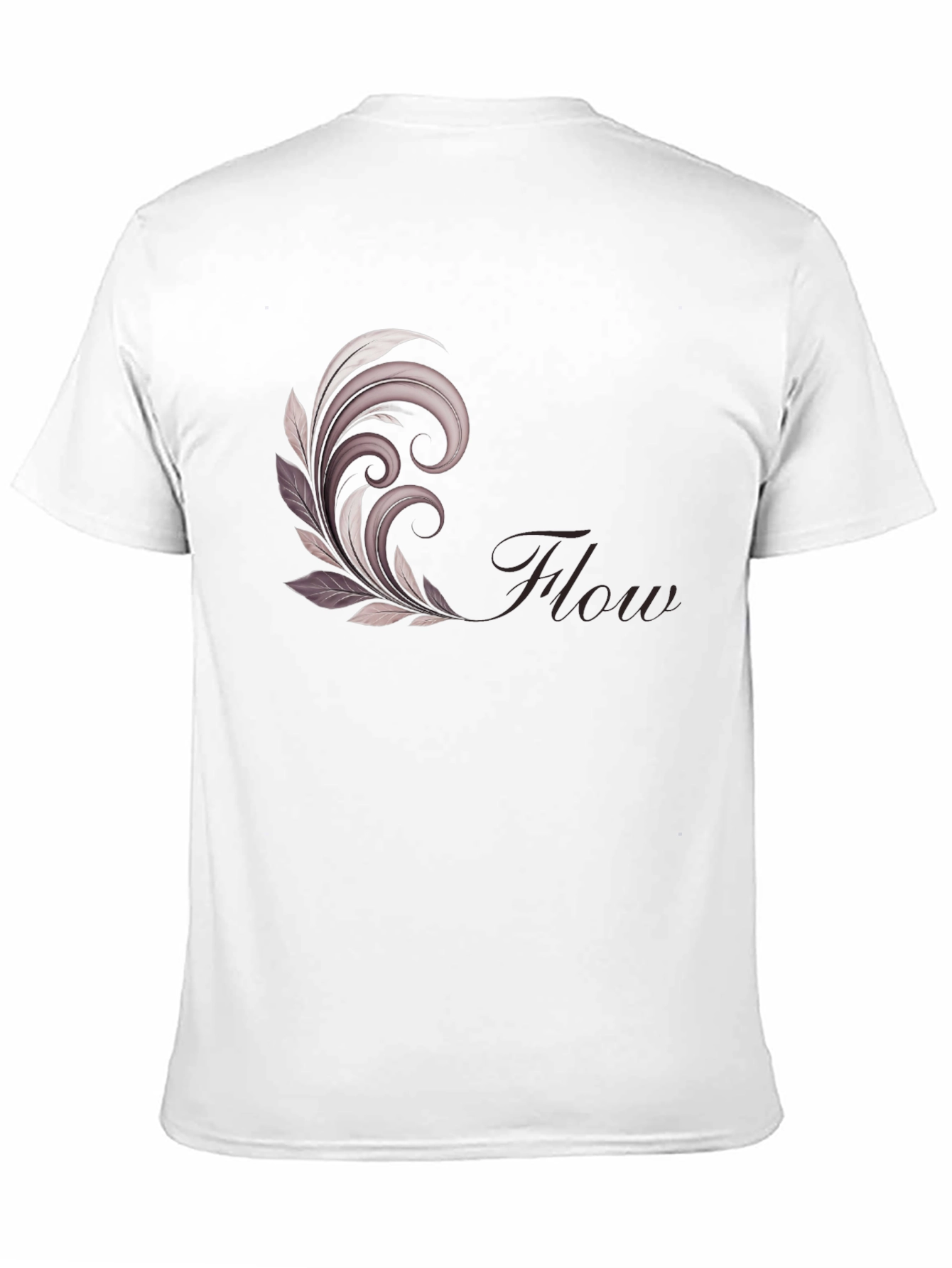 Elegant Flow Graphic Black T-Shirt