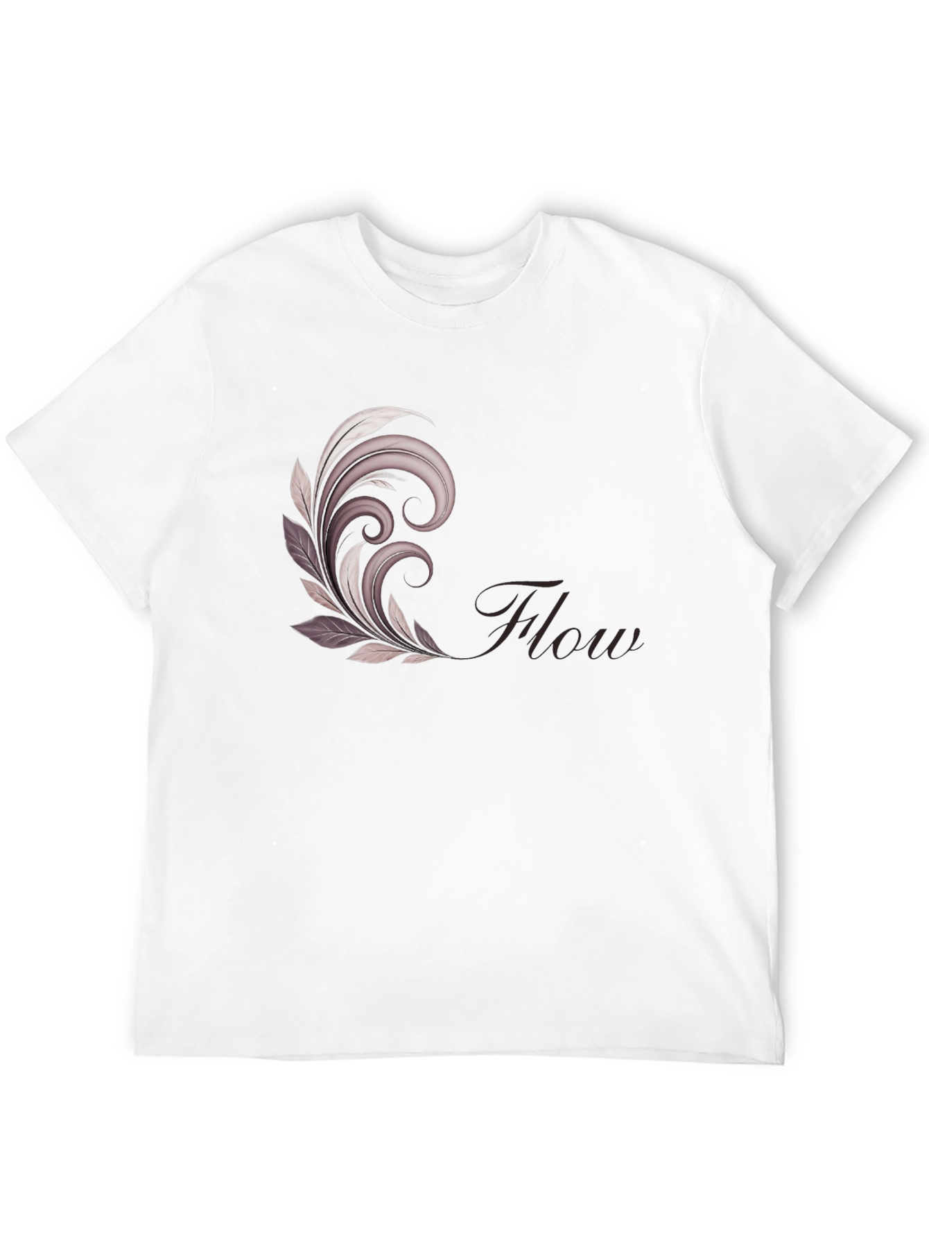 Elegant Flow Graphic Black T-Shirt