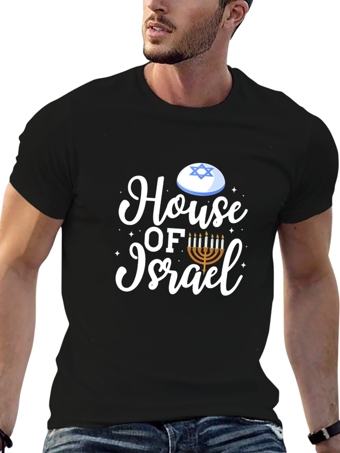 House of Israel Graphic Tee - Black Cotton Blend