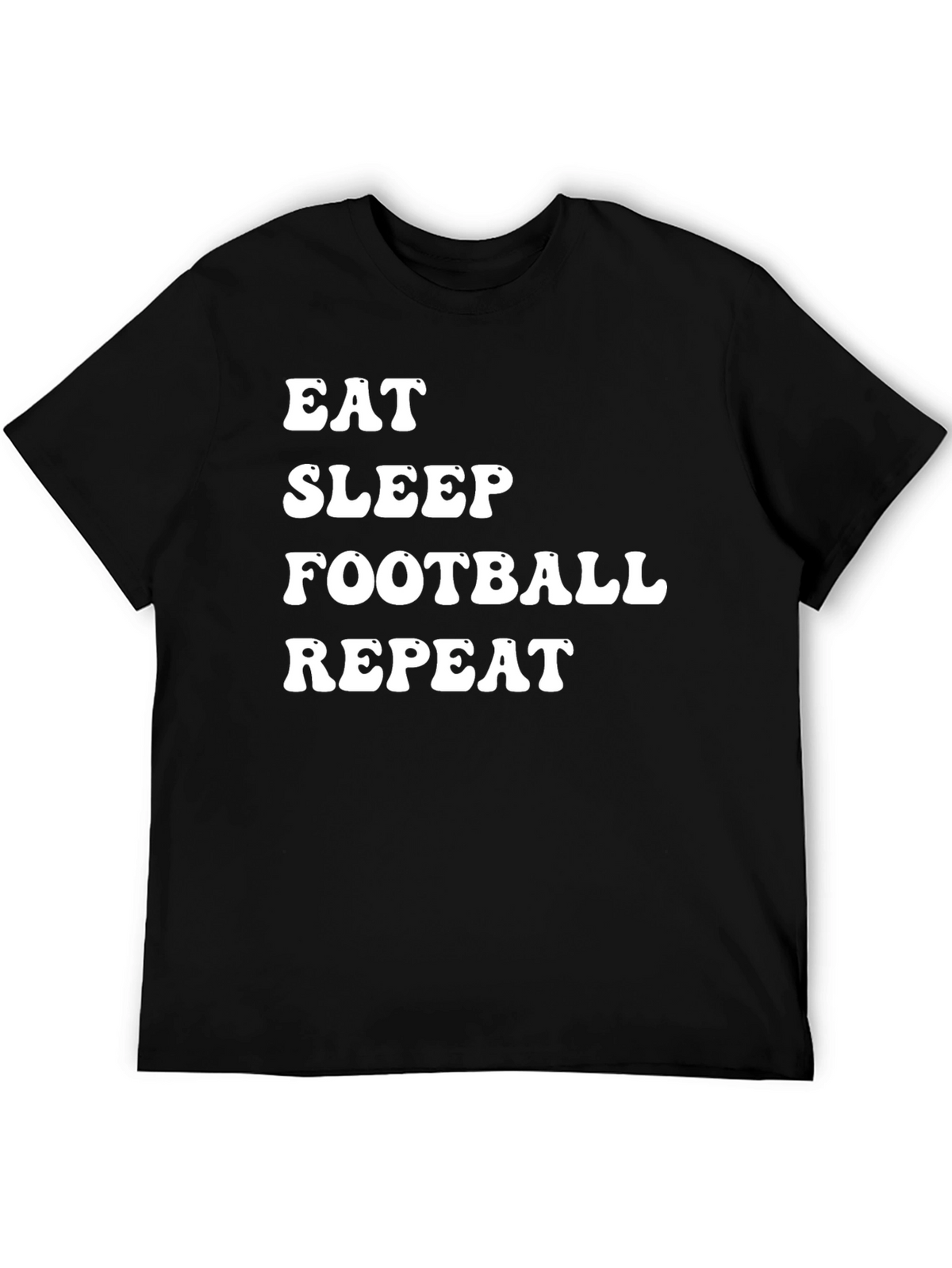 Eat Sleep Football Repeat Black T-Shirt