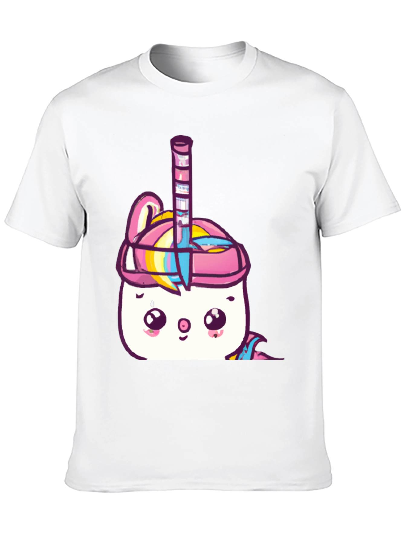 Kawaii Unicorn Hockey Player Graphic Tee