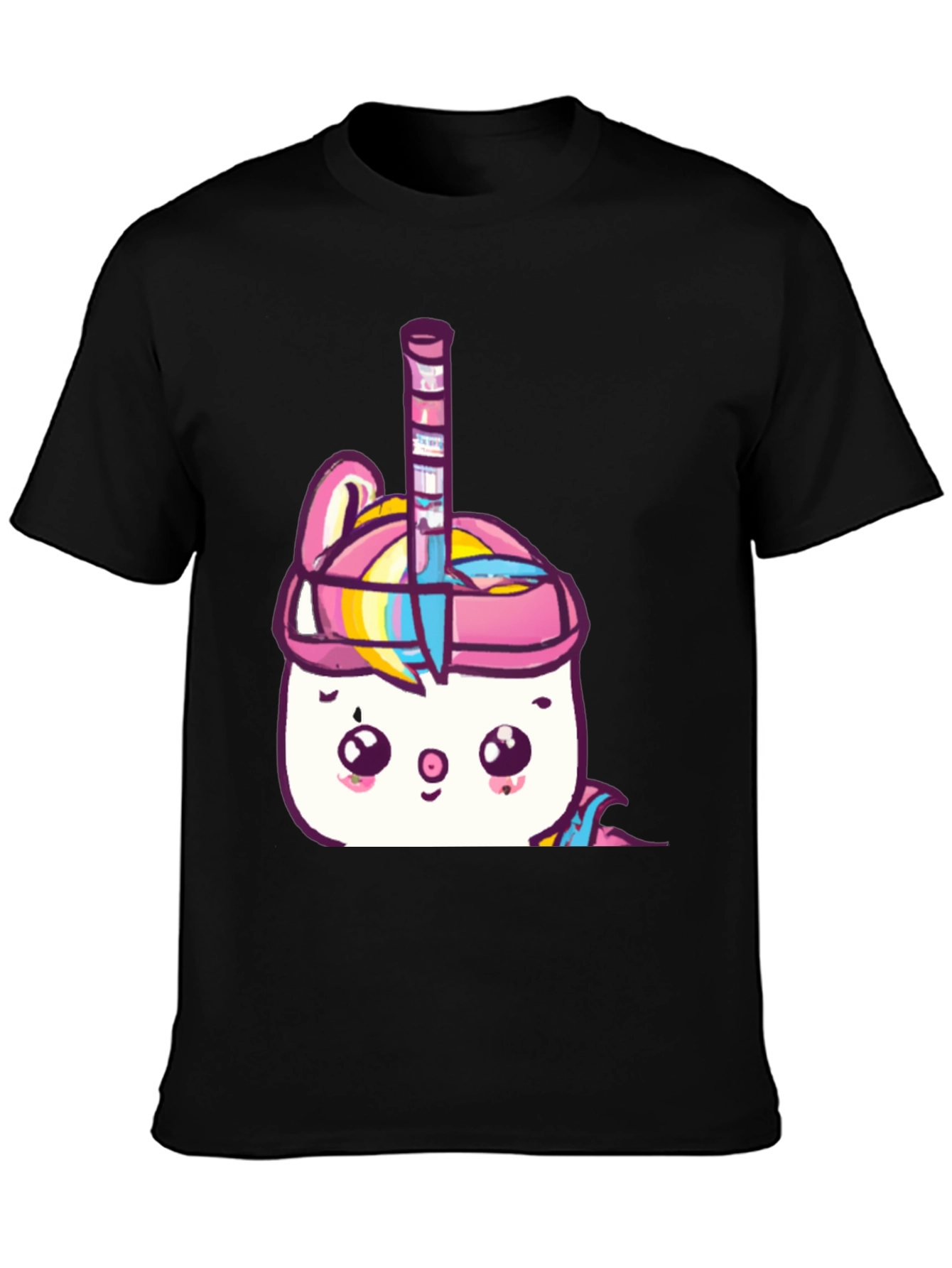 Kawaii Unicorn Hockey Player Graphic Tee