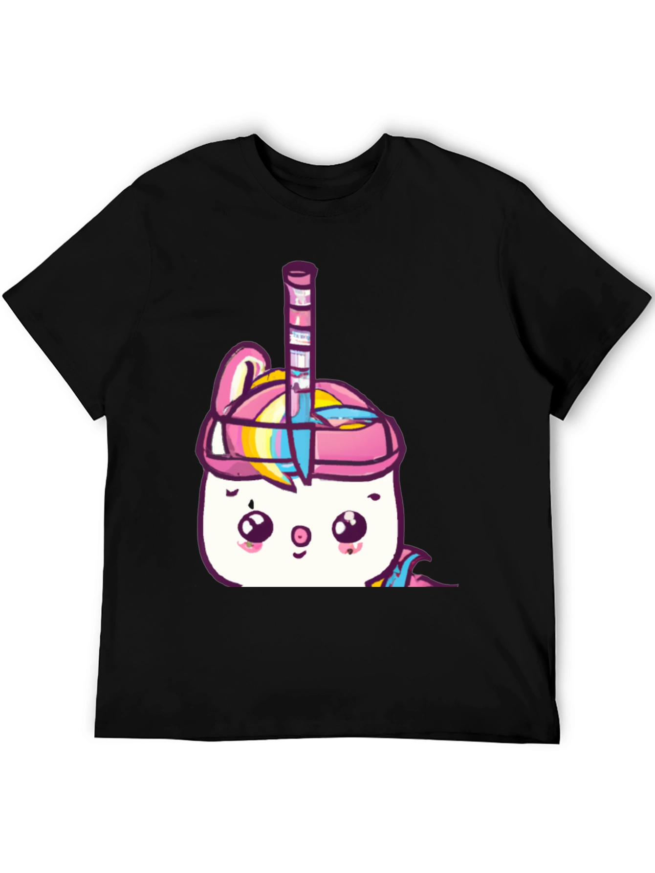 Kawaii Unicorn Hockey Player Graphic Tee