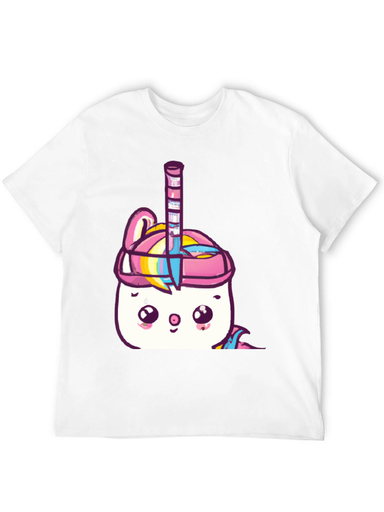 Kawaii Unicorn Hockey Player Graphic Tee