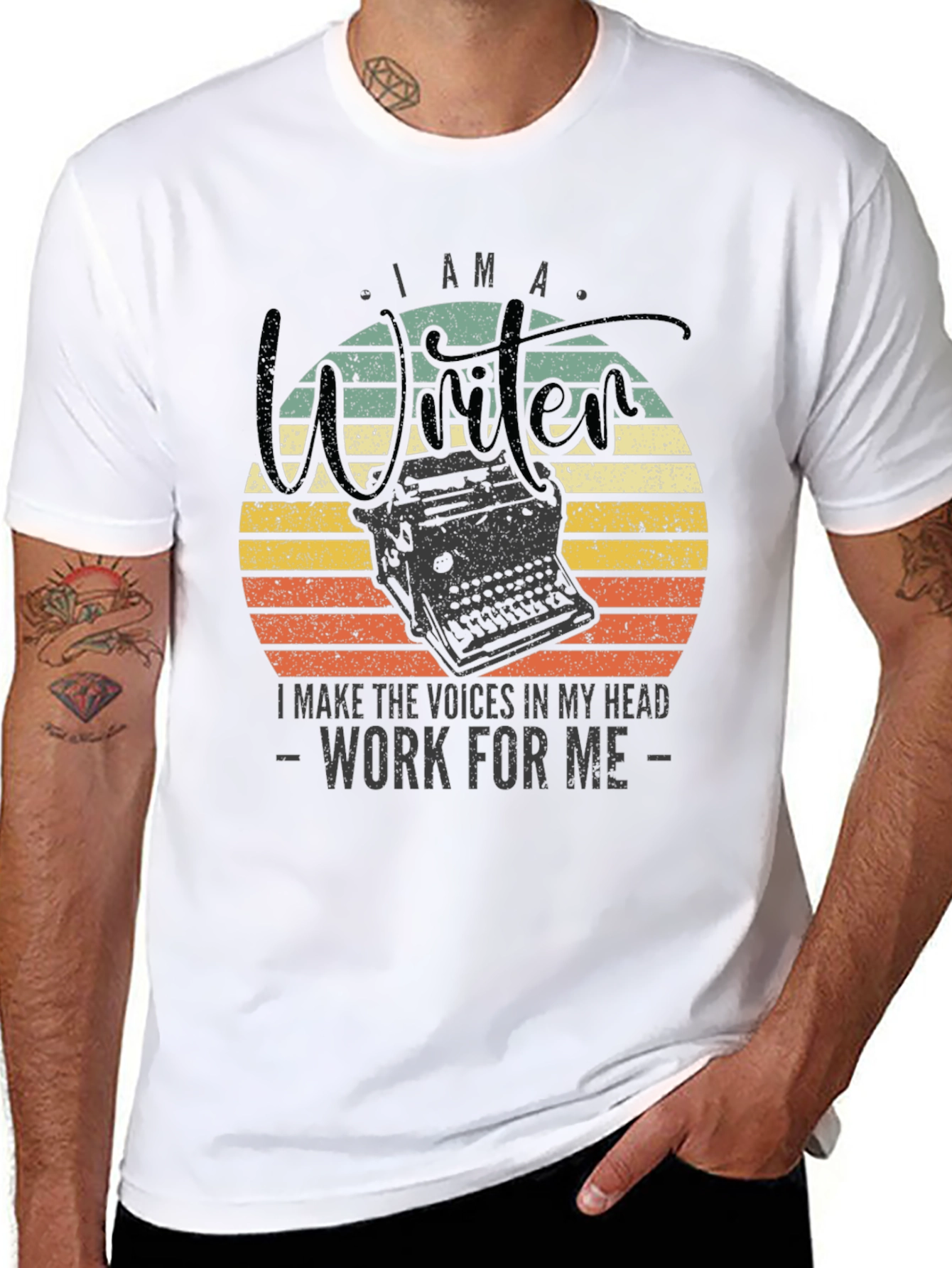 Writer T-Shirt: I Make The Voices Work