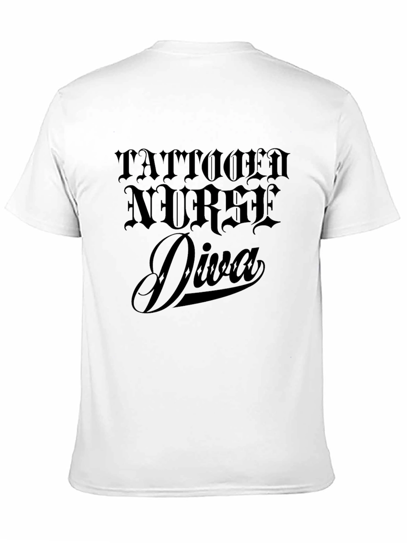 Tattooed Nurse Diva Black Graphic Tee