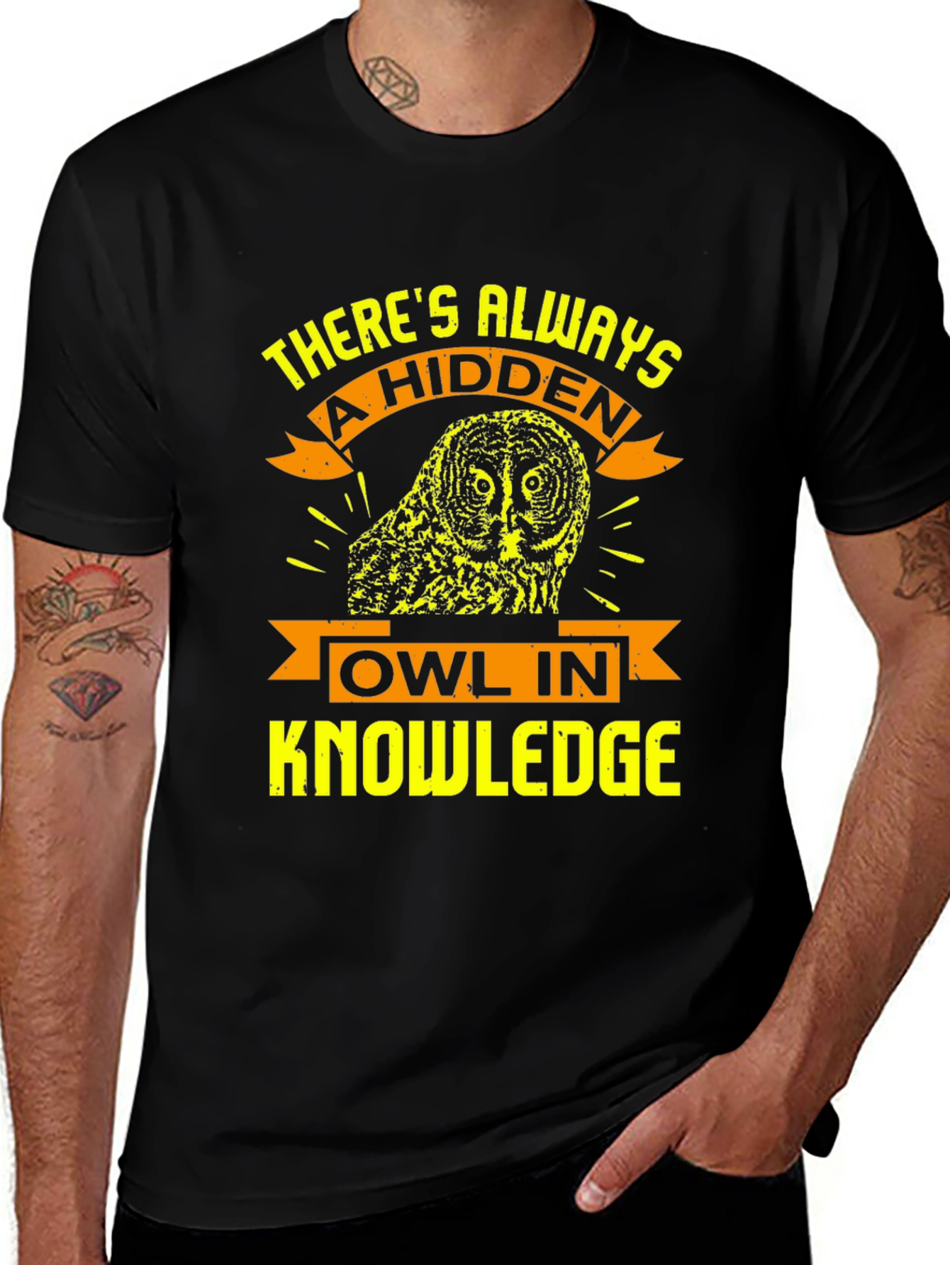 Hidden Owl Knowledge T-Shirt - Unique Design