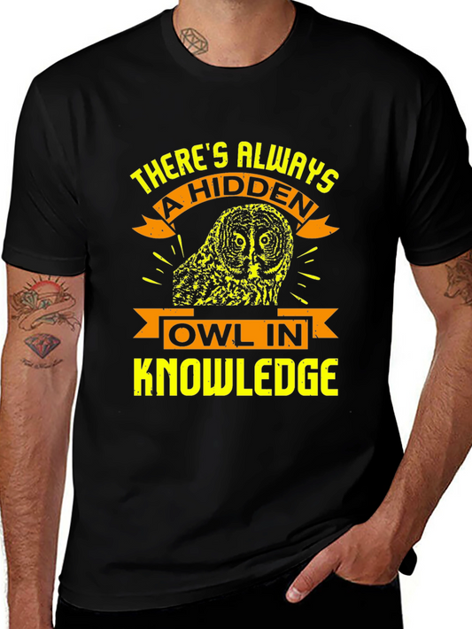 Hidden Owl Knowledge T-Shirt - Unique Design