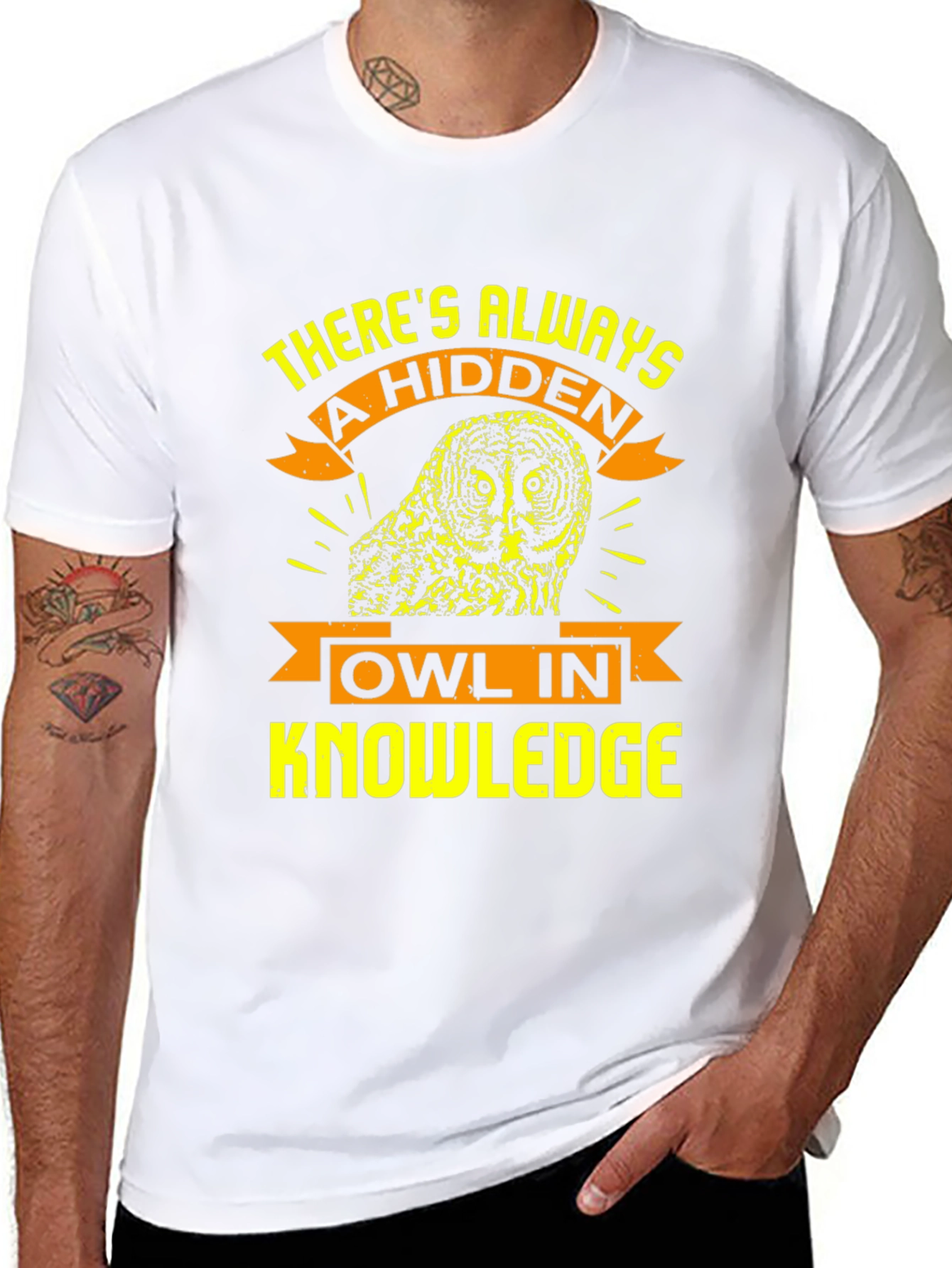 Hidden Owl Knowledge T-Shirt - Unique Design