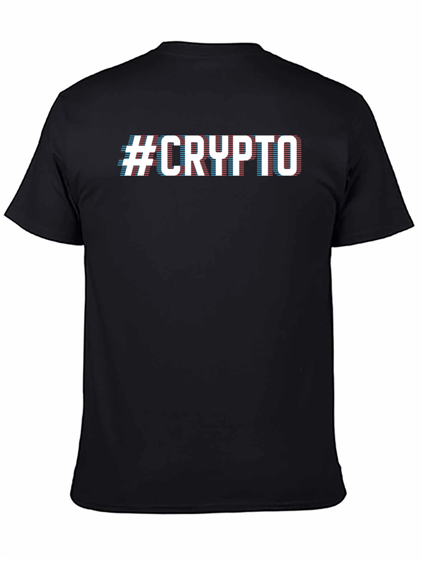 #CRYPTO Graphic T-Shirt - Black Crew Neck Tee