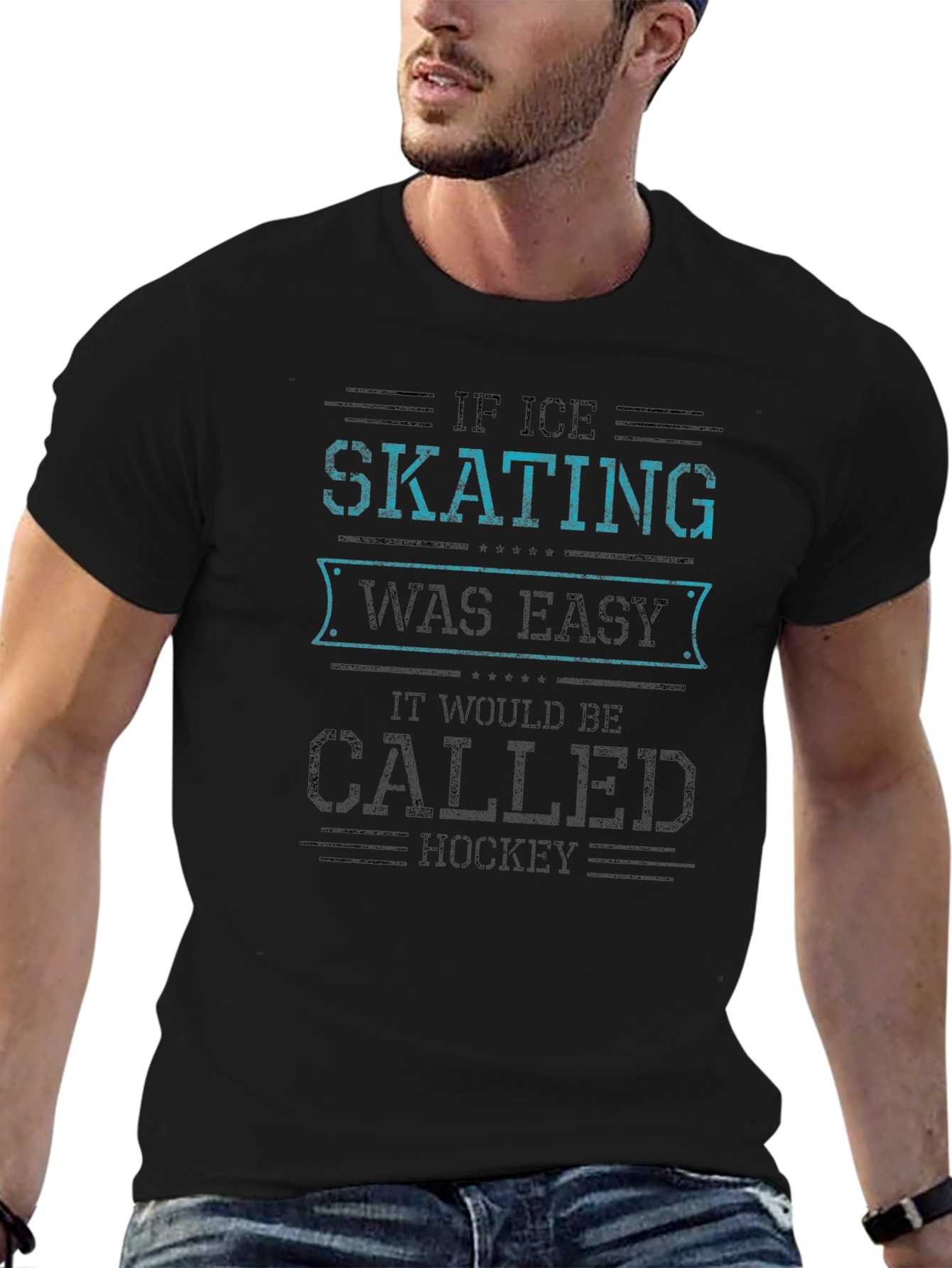 Ice Skating Hockey Graphic T-Shirt