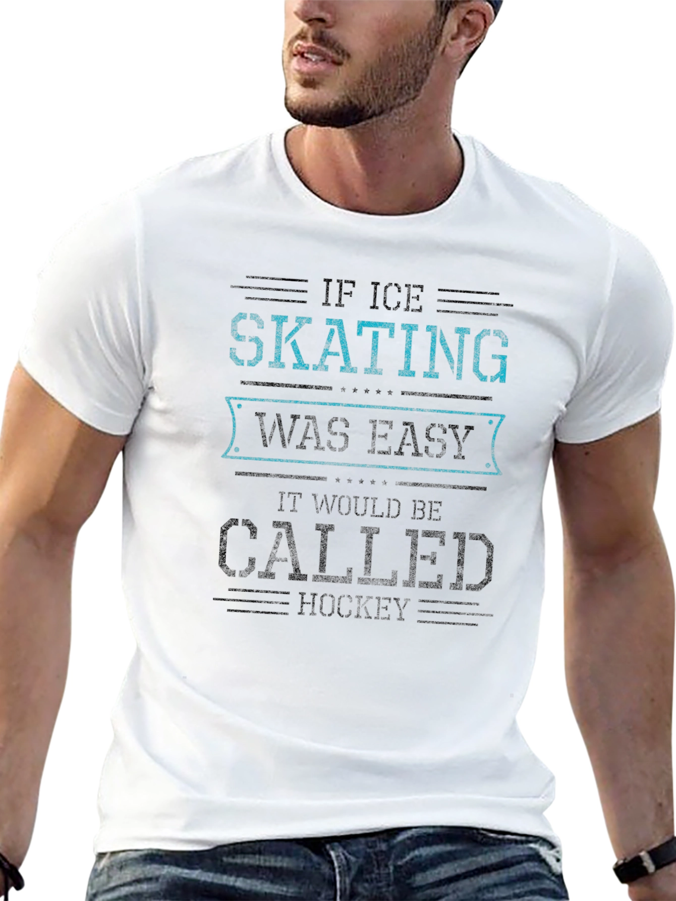Ice Skating Hockey Graphic T-Shirt
