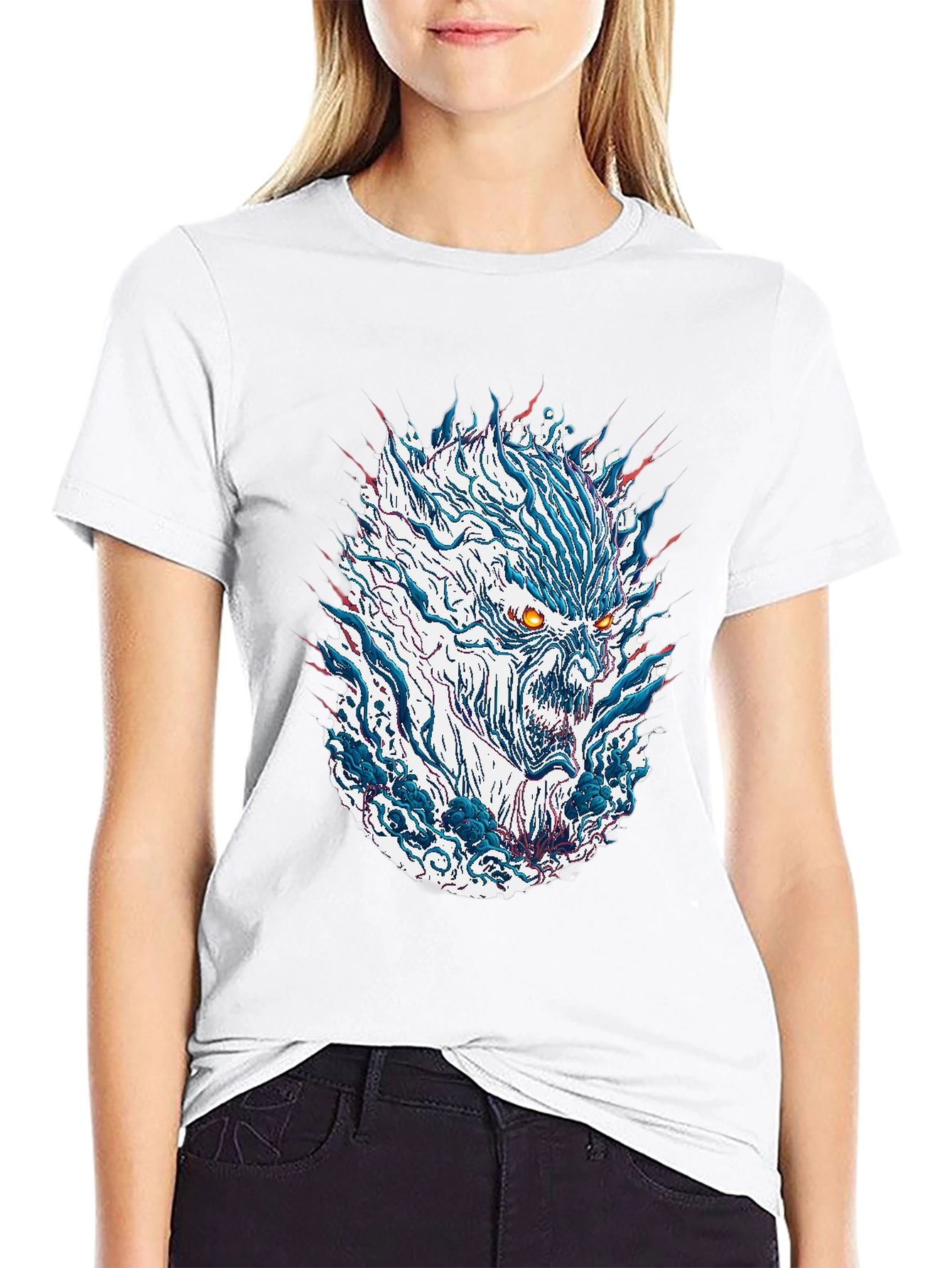 Monster Graphic Print Mens Black T-Shirt