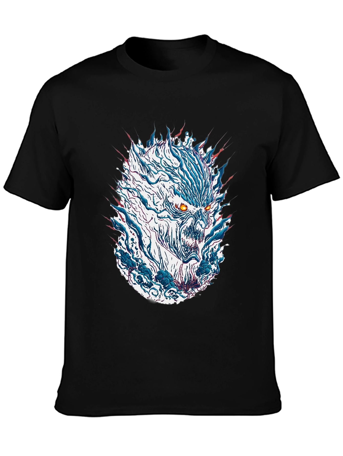 Monster Graphic Print Mens Black T-Shirt