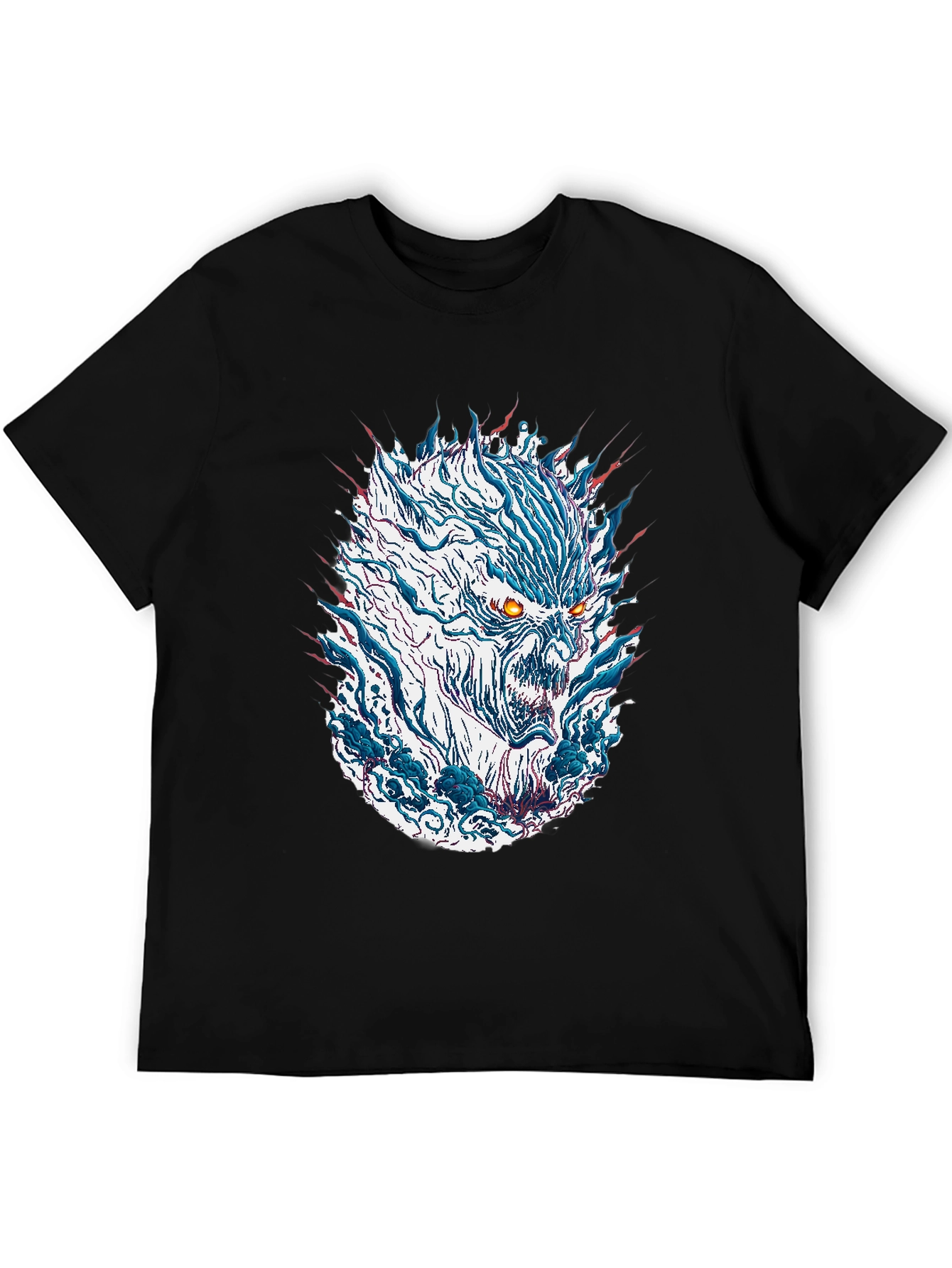 Monster Graphic Print Mens Black T-Shirt
