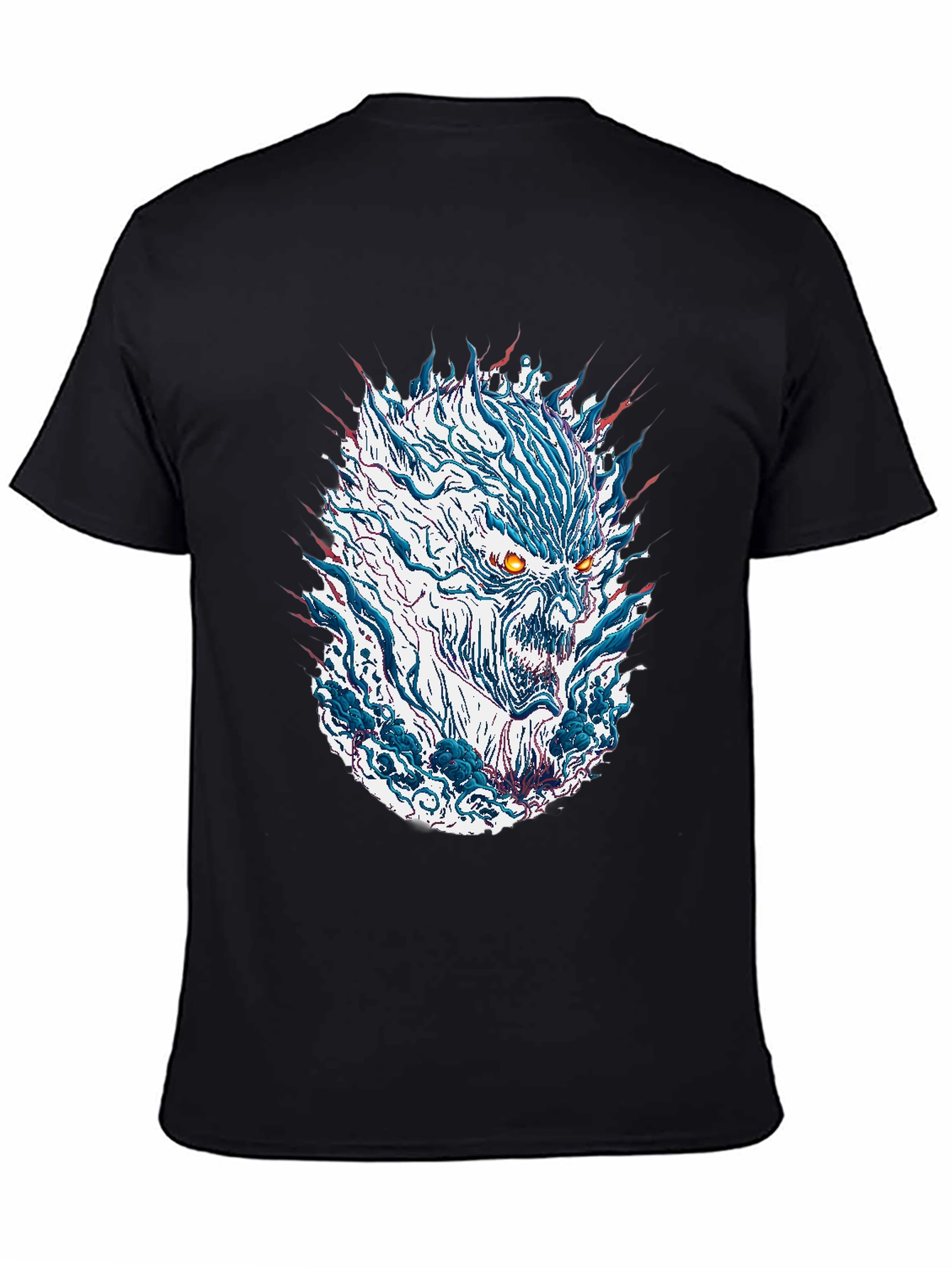 Monster Graphic Print Mens Black T-Shirt