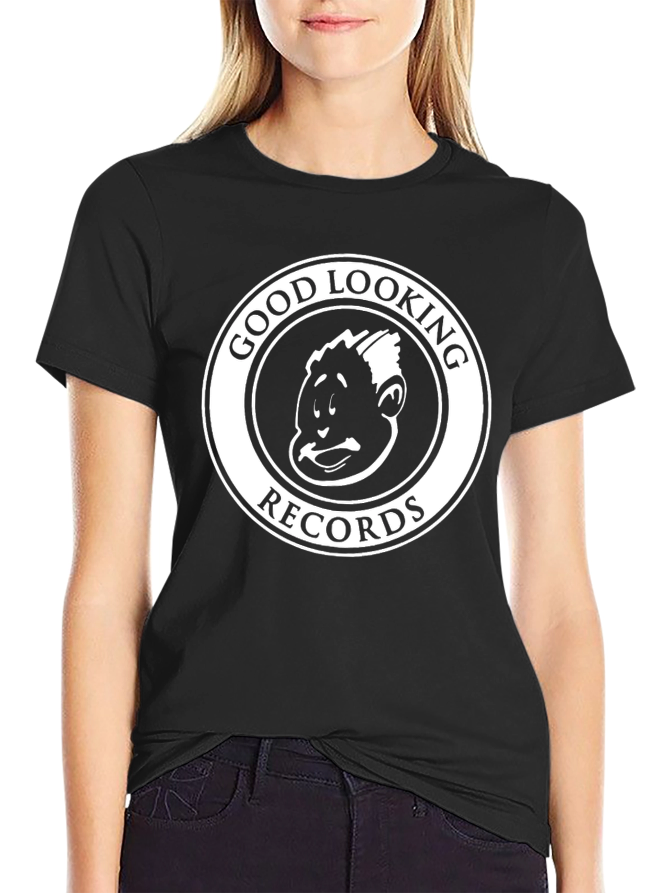Good Looking Records Black T-Shirt