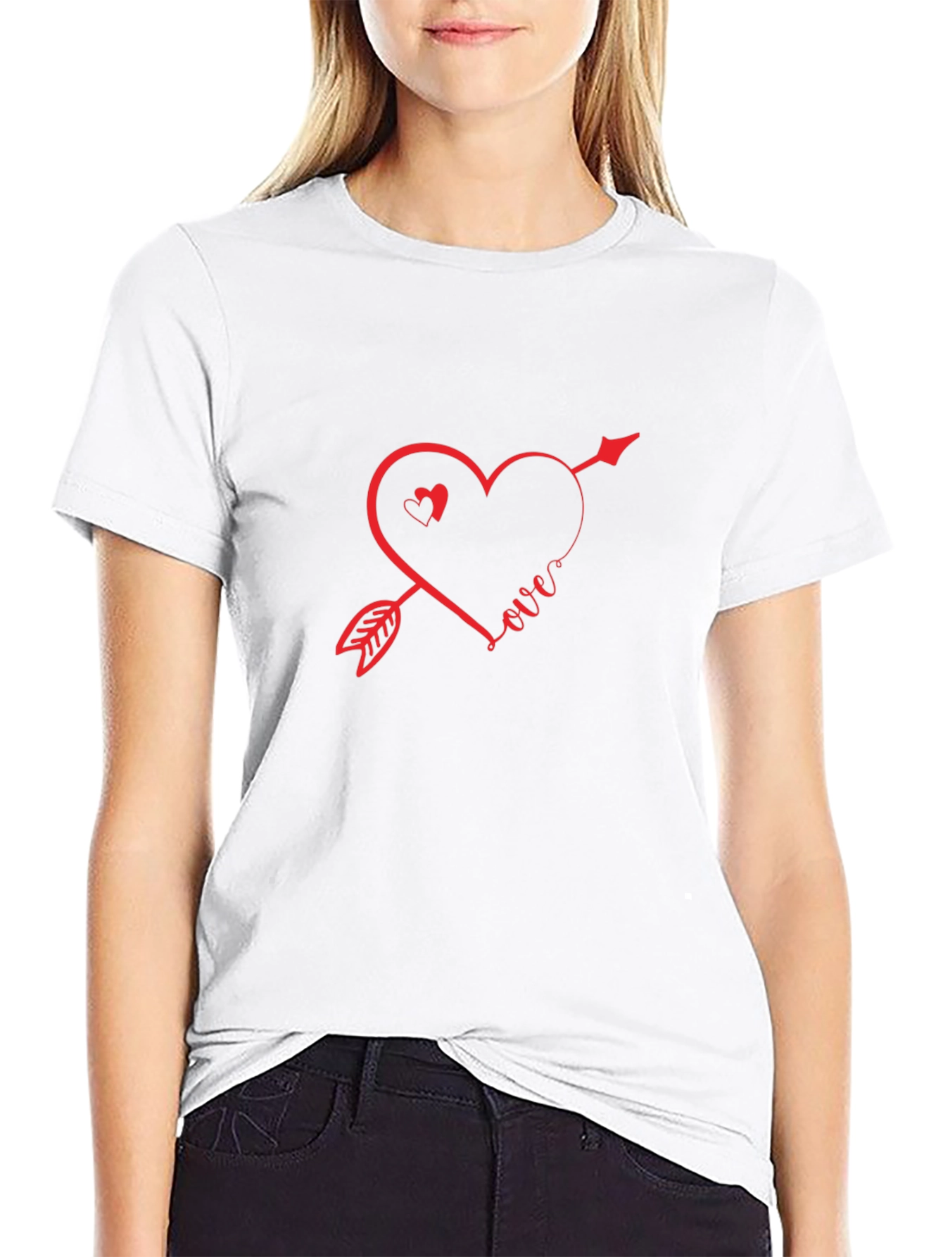 Love Arrow Graphic Tee - Stylish Black T-Shirt
