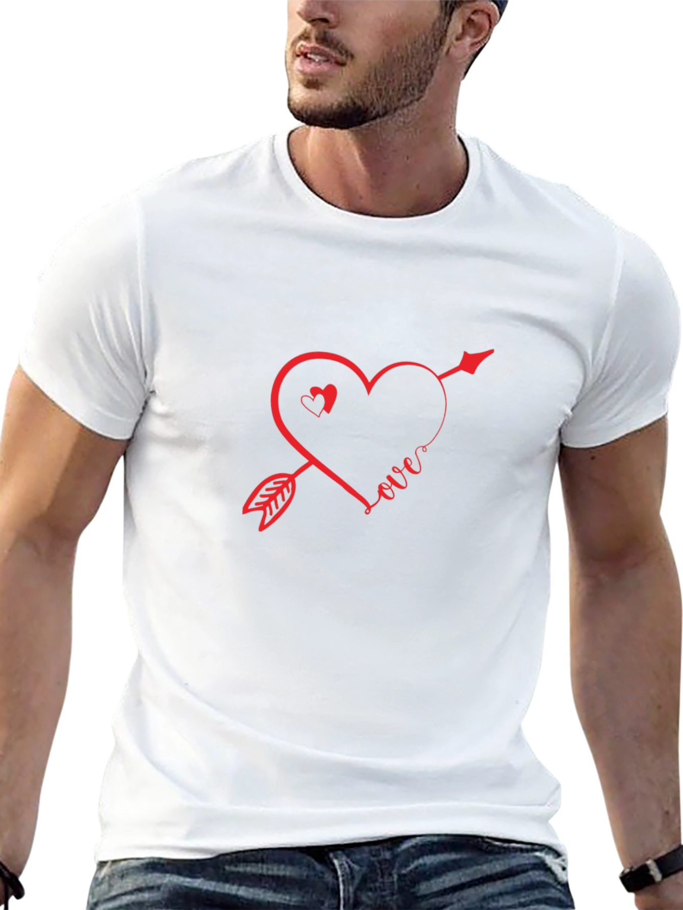 Love Arrow Graphic Tee - Stylish Black T-Shirt