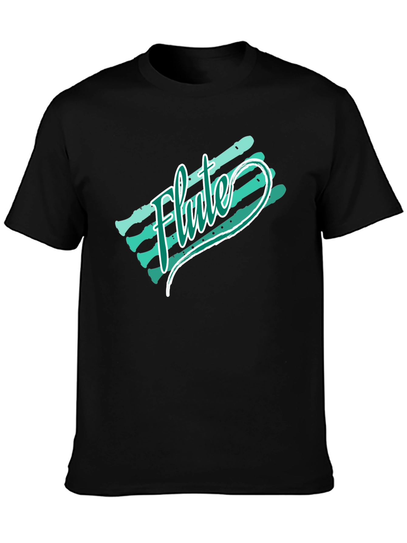 Flute Retro Style Graphic T-Shirt