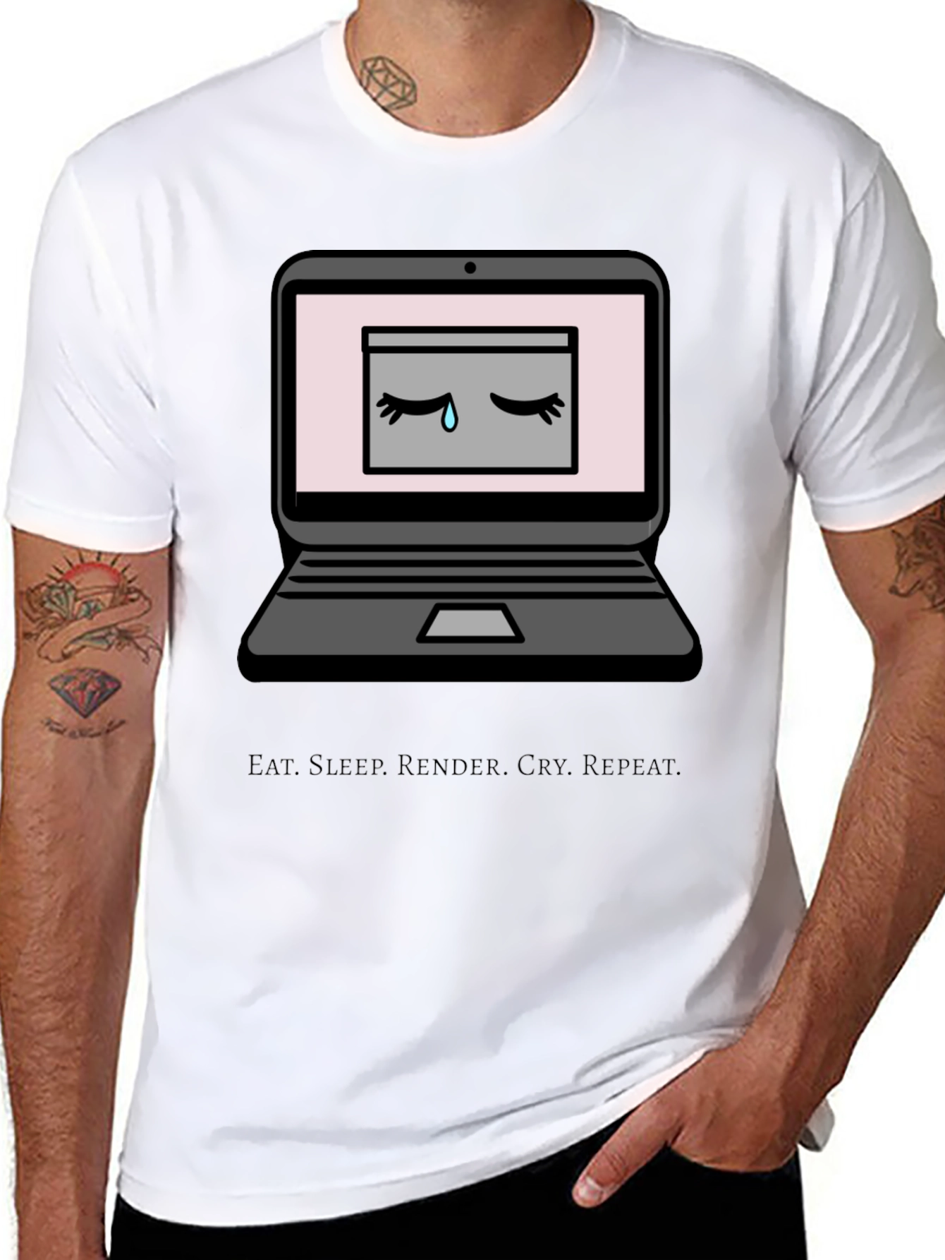 Eat Sleep Render Cry Repeat T-Shirt