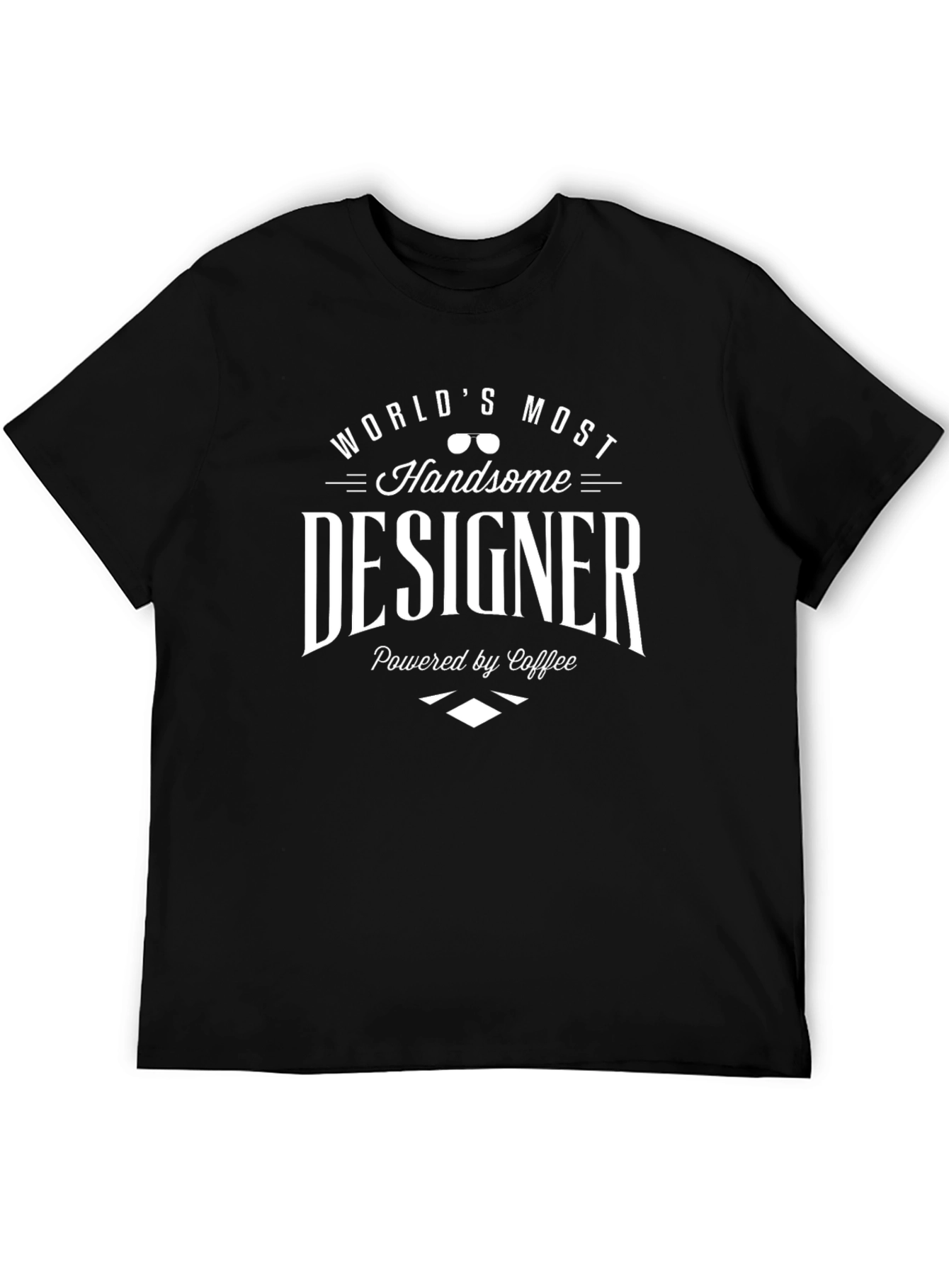 Worlds Most Handsome Designer Black T-Shirt