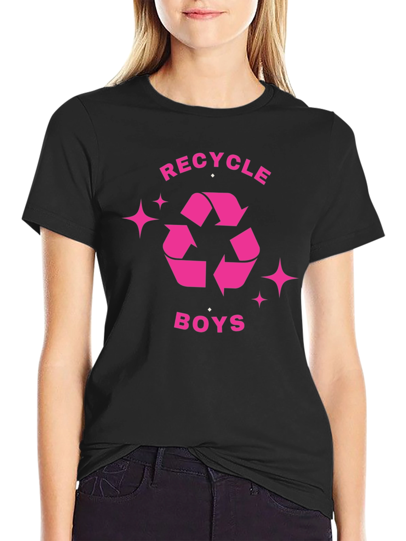 Recycle Boys Black Graphic Tee