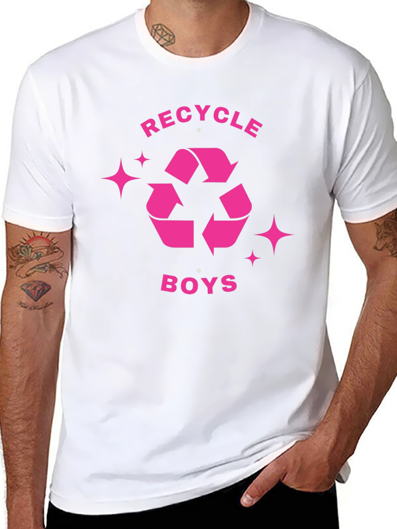 Recycle Boys Black Graphic Tee