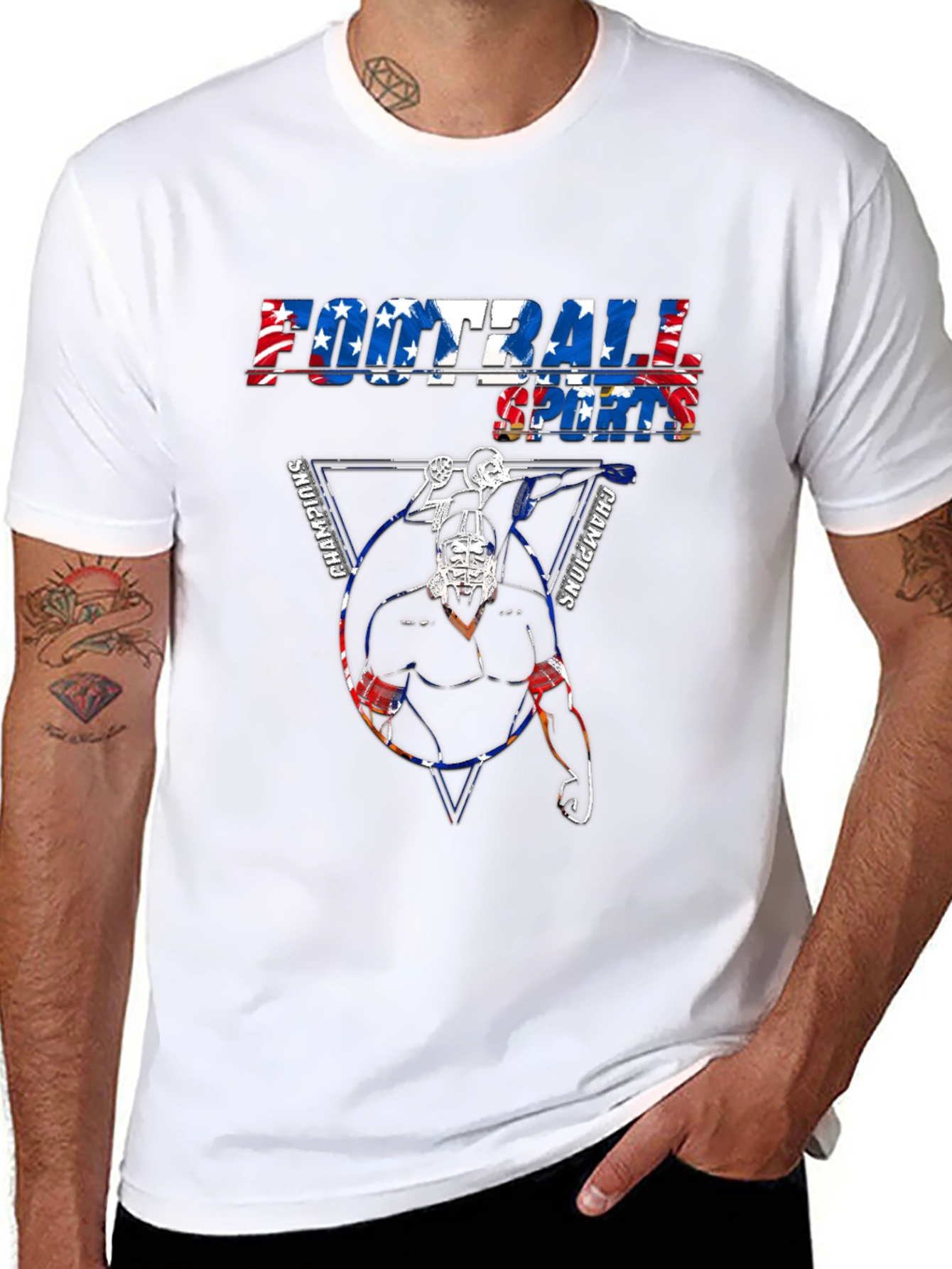 Football Sports Champions Graphic T-Shirt