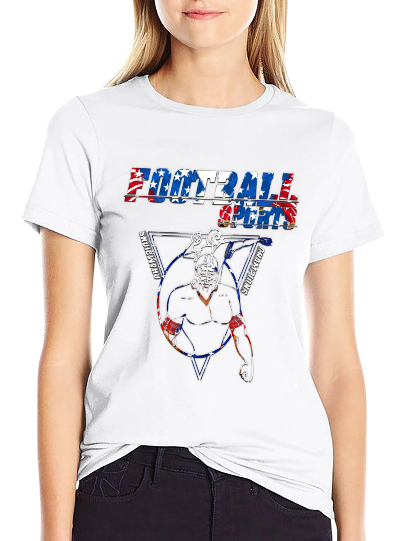 Football Sports Champions Graphic T-Shirt