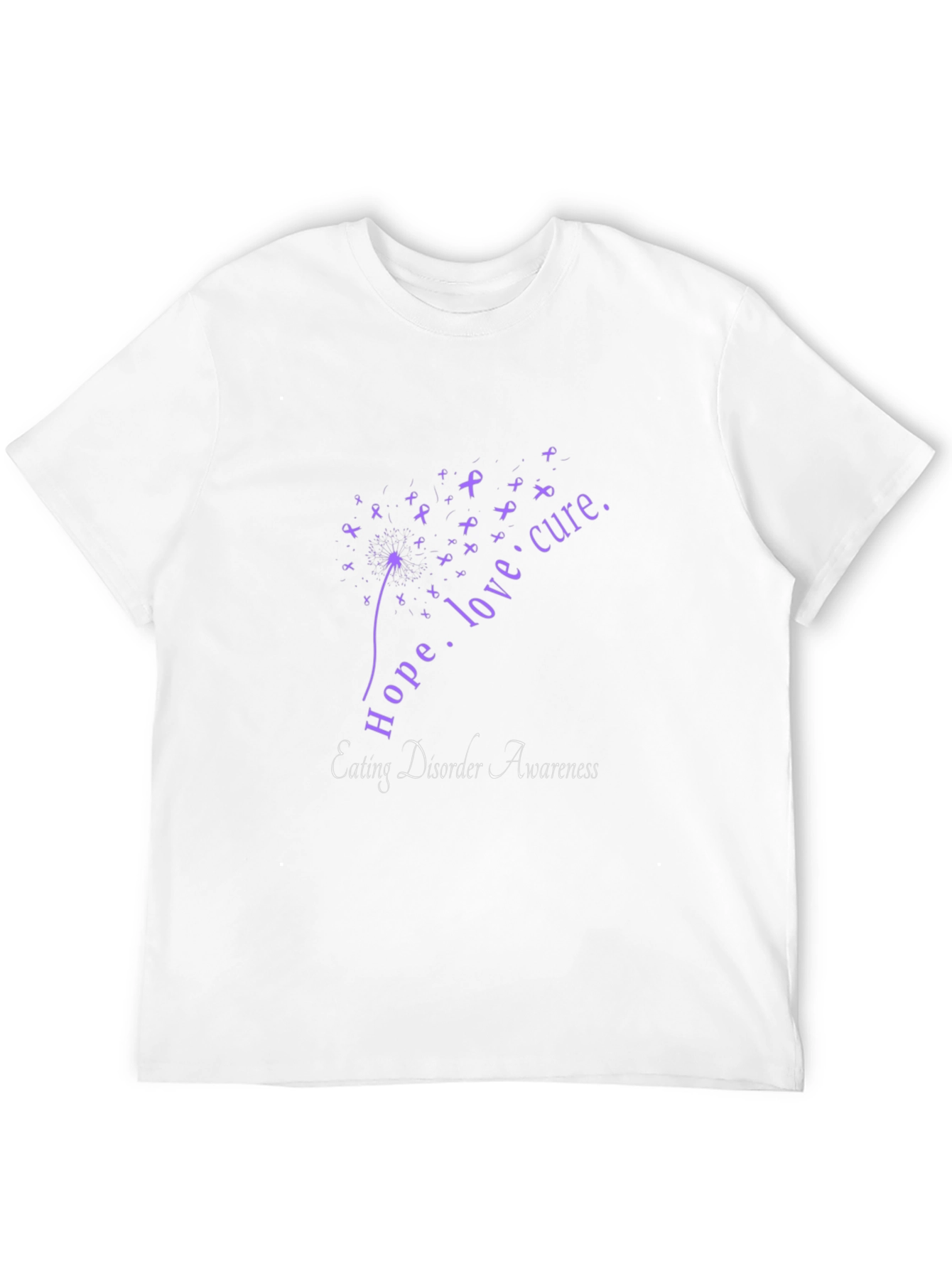 Eating Disorder Awareness T-Shirt Hope Love Cure
