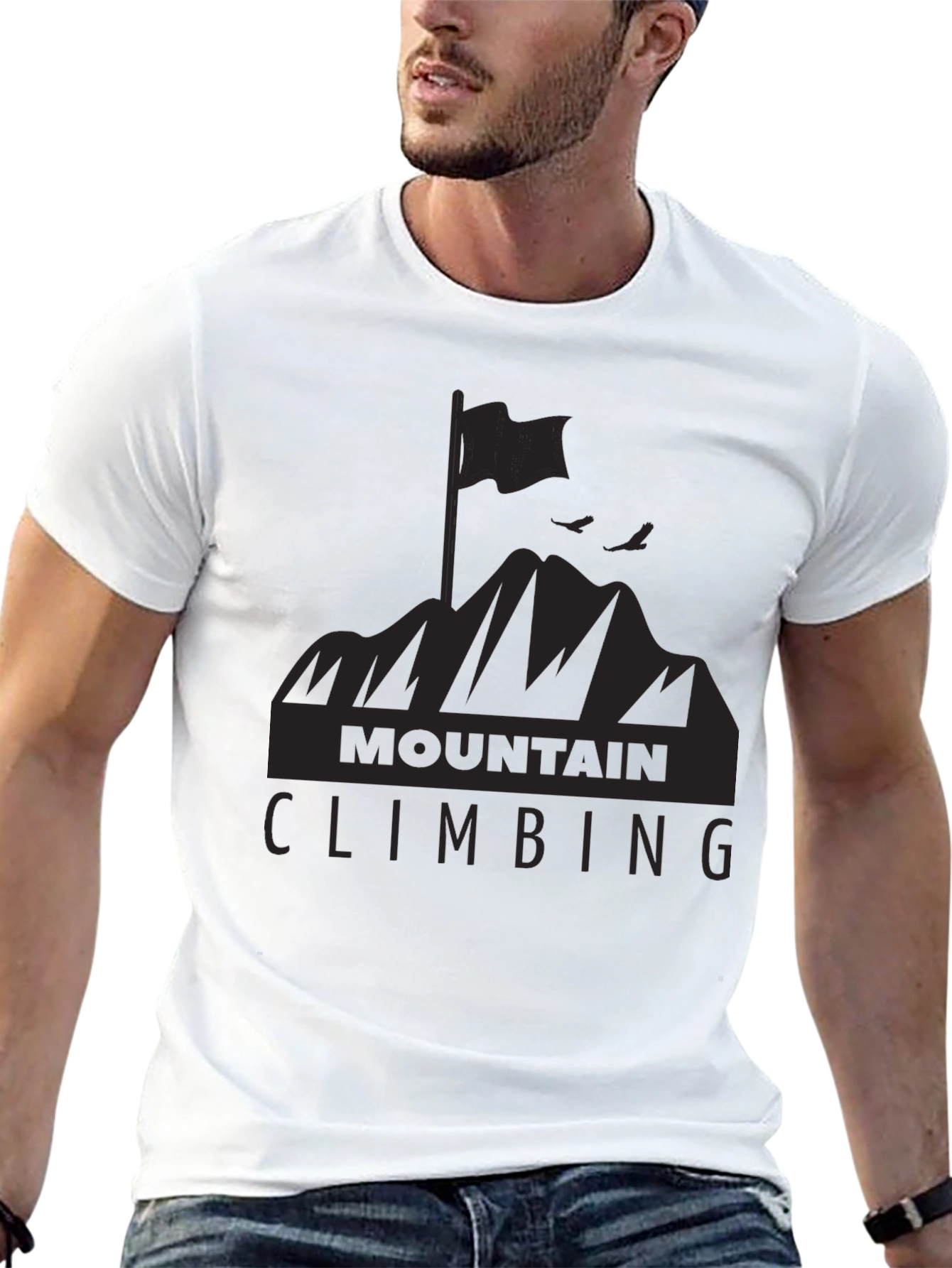 Mountain Climbing Graphic Tee - Black