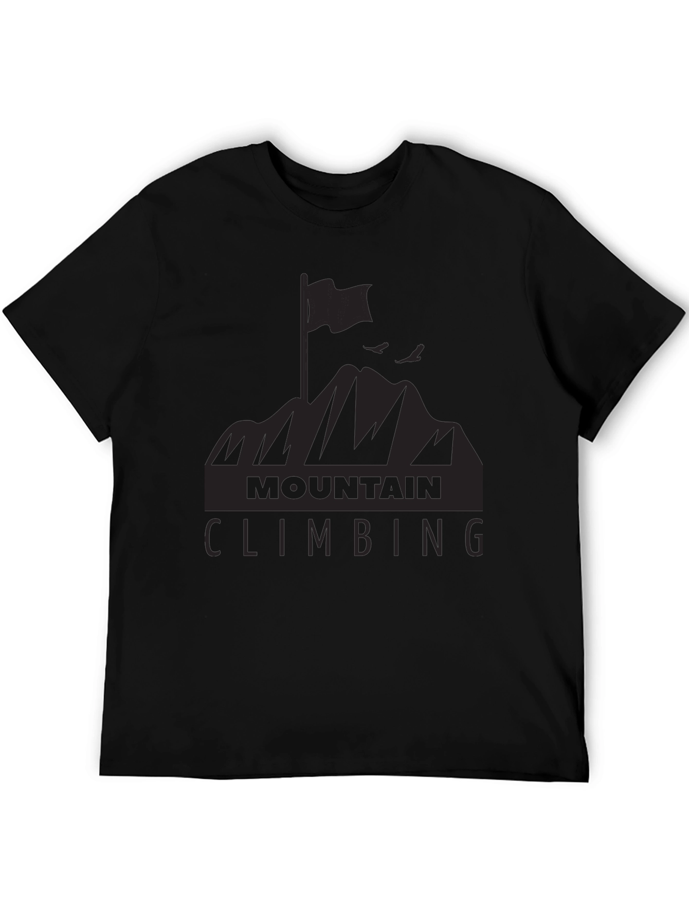 Mountain Climbing Graphic Tee - Black