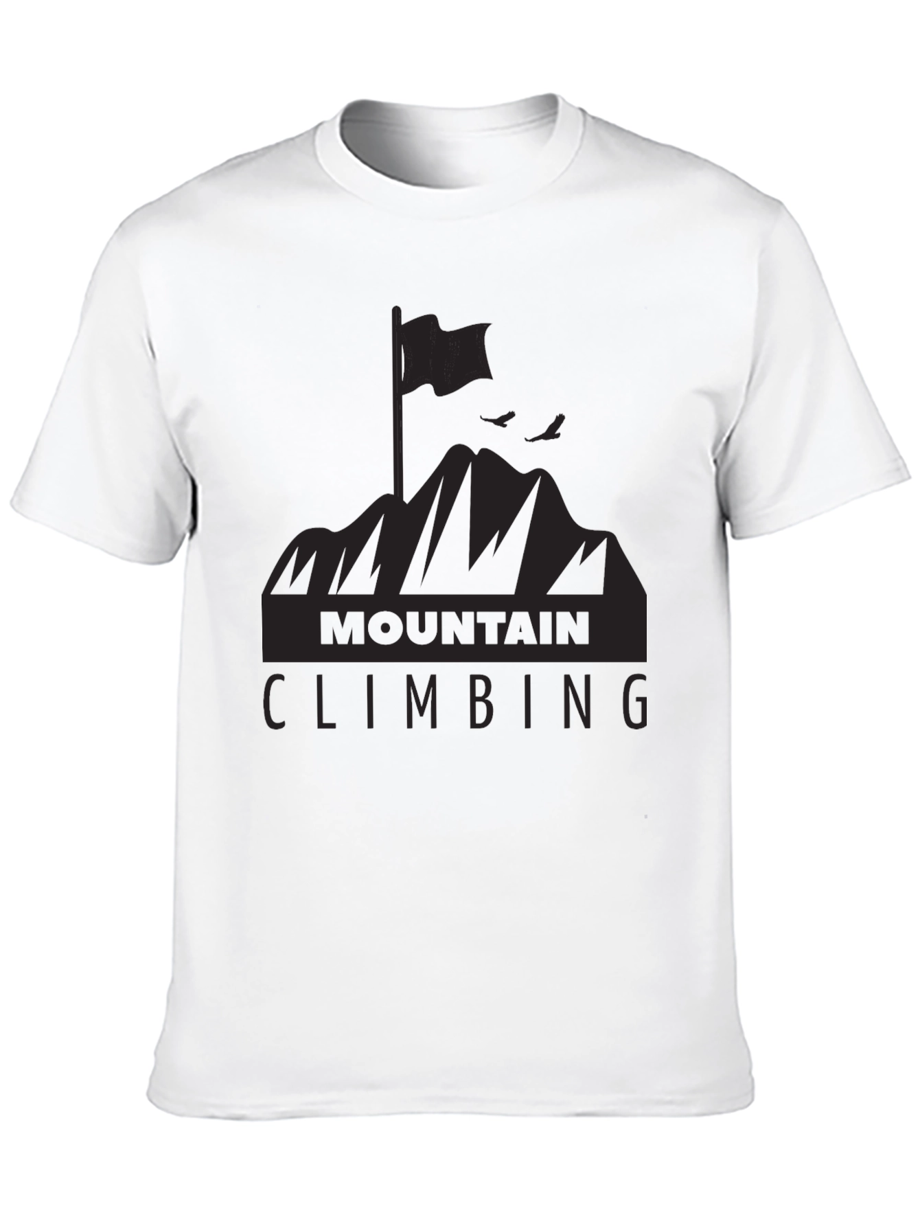 Mountain Climbing Graphic Tee - Black