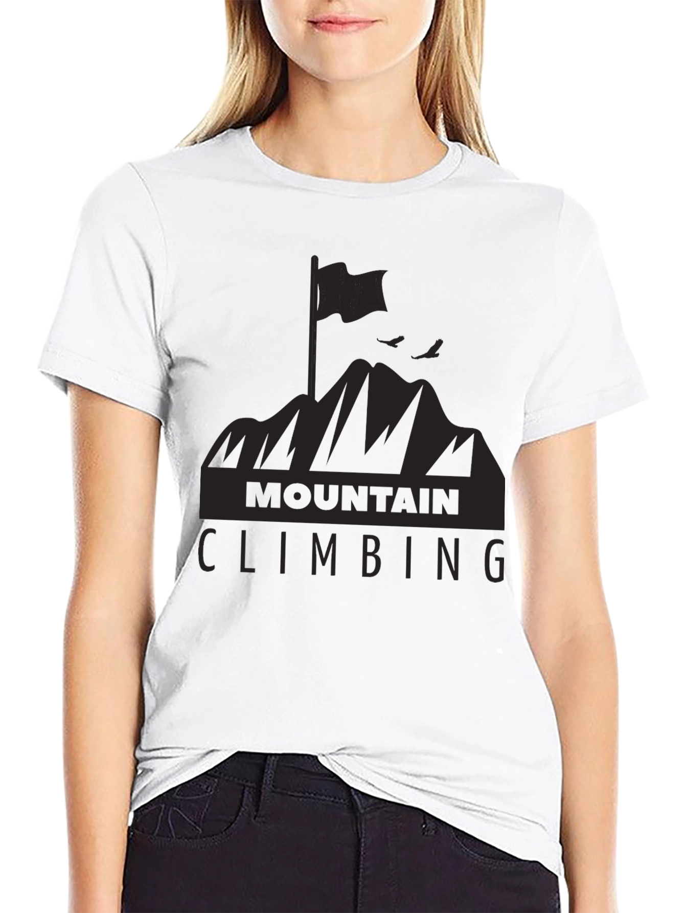 Mountain Climbing Graphic Tee - Black
