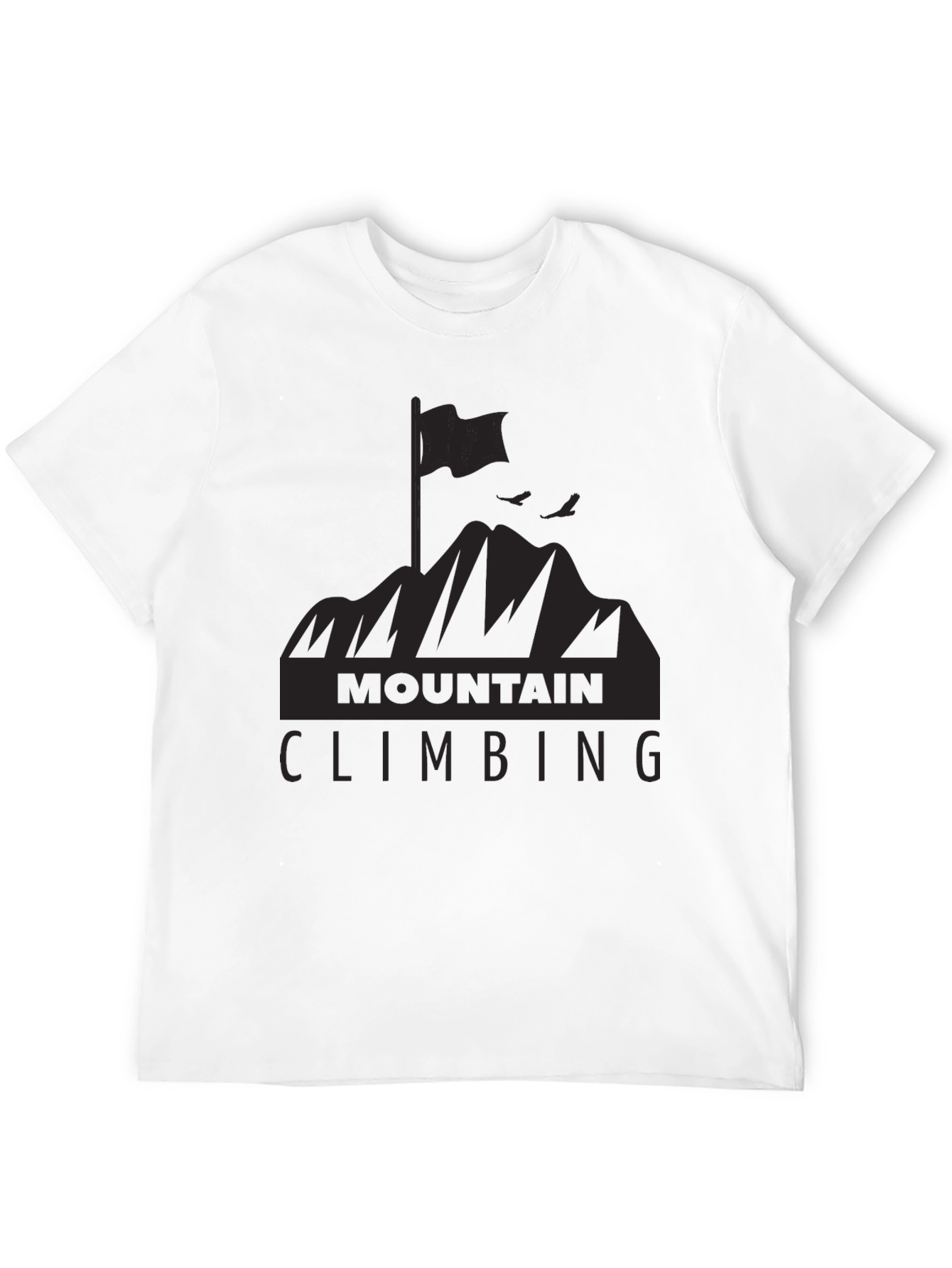 Mountain Climbing Graphic Tee - Black