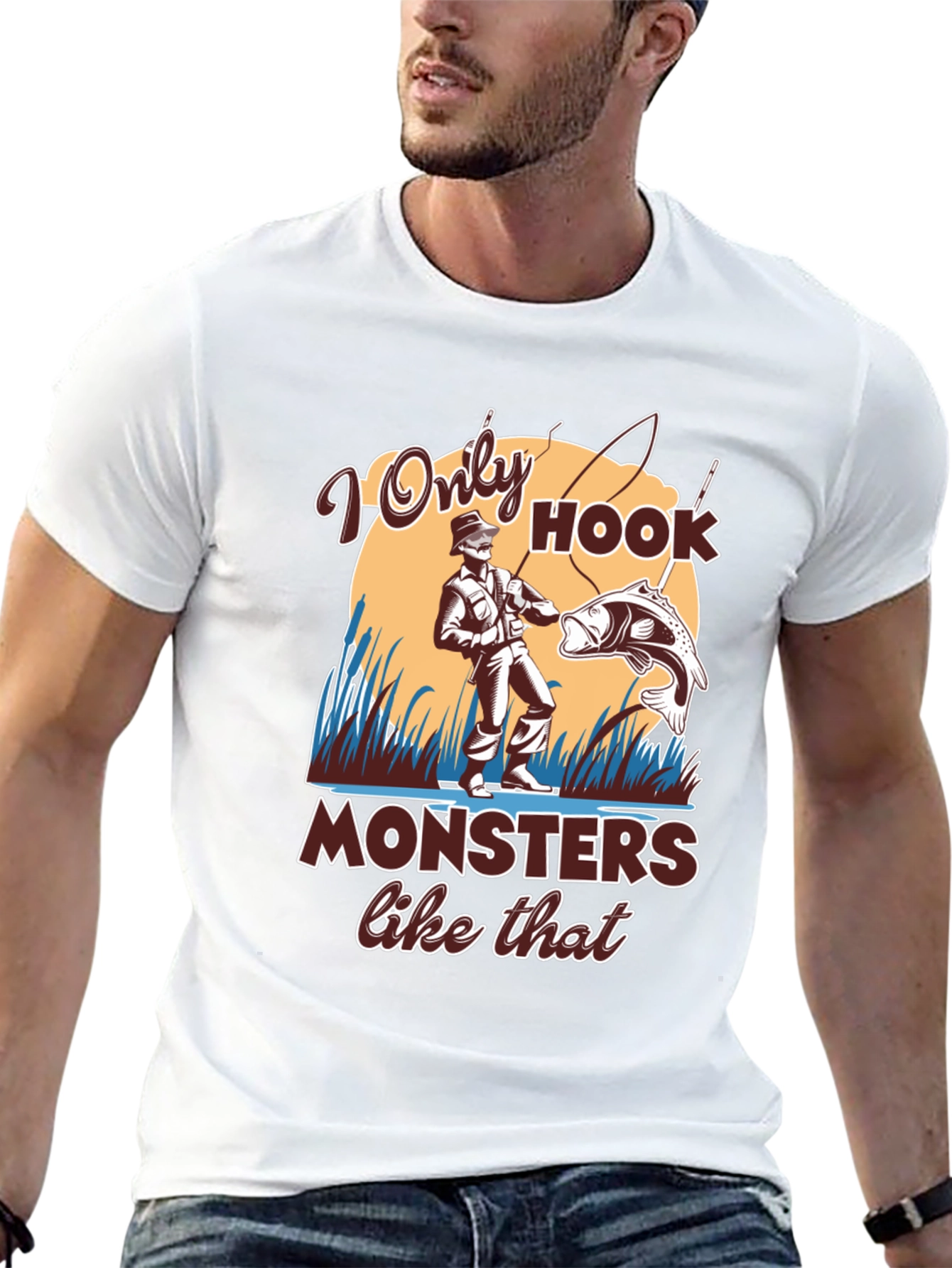 Fishing T-Shirt: I Only Hook Monsters