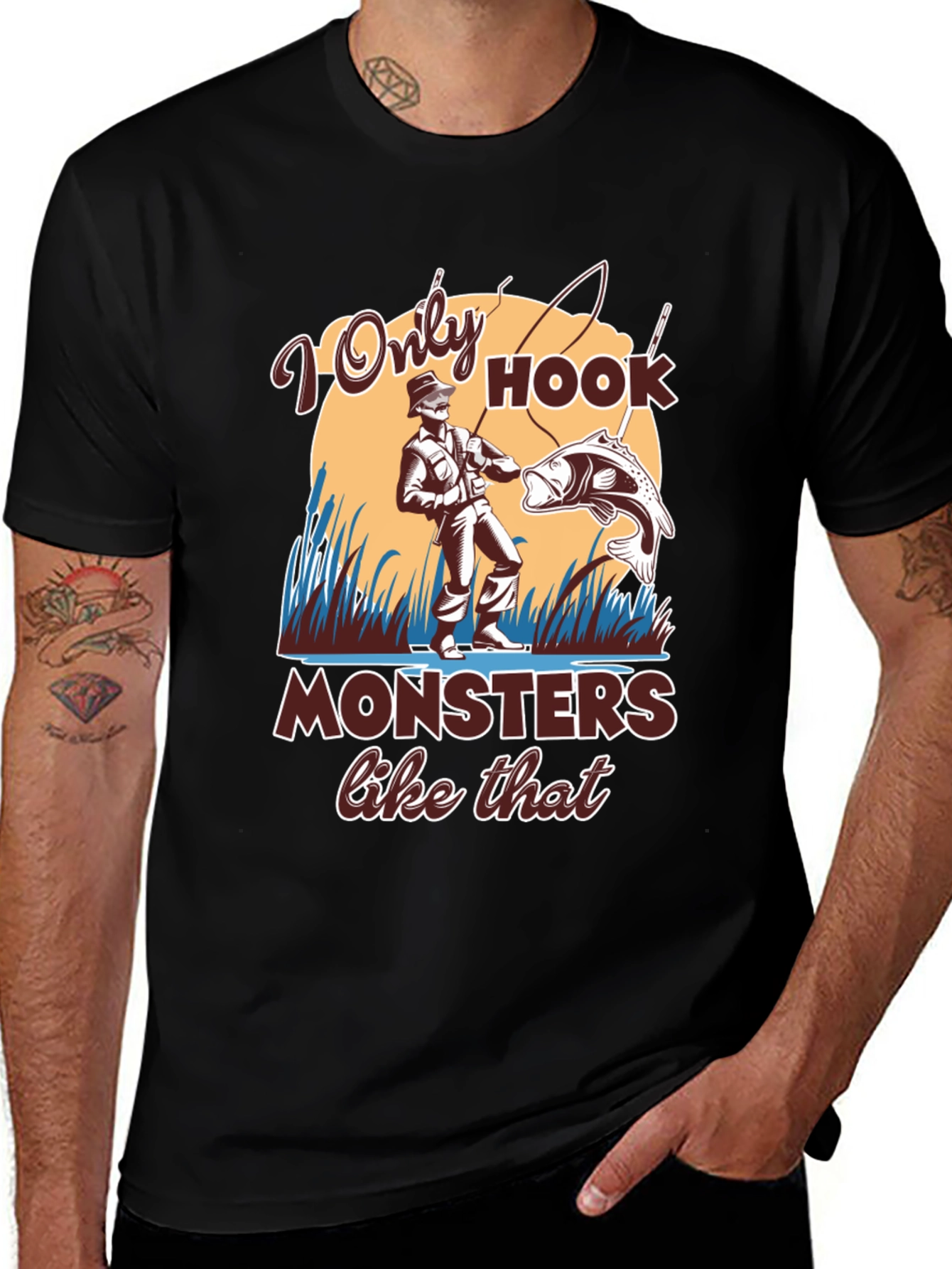 Fishing T-Shirt: I Only Hook Monsters