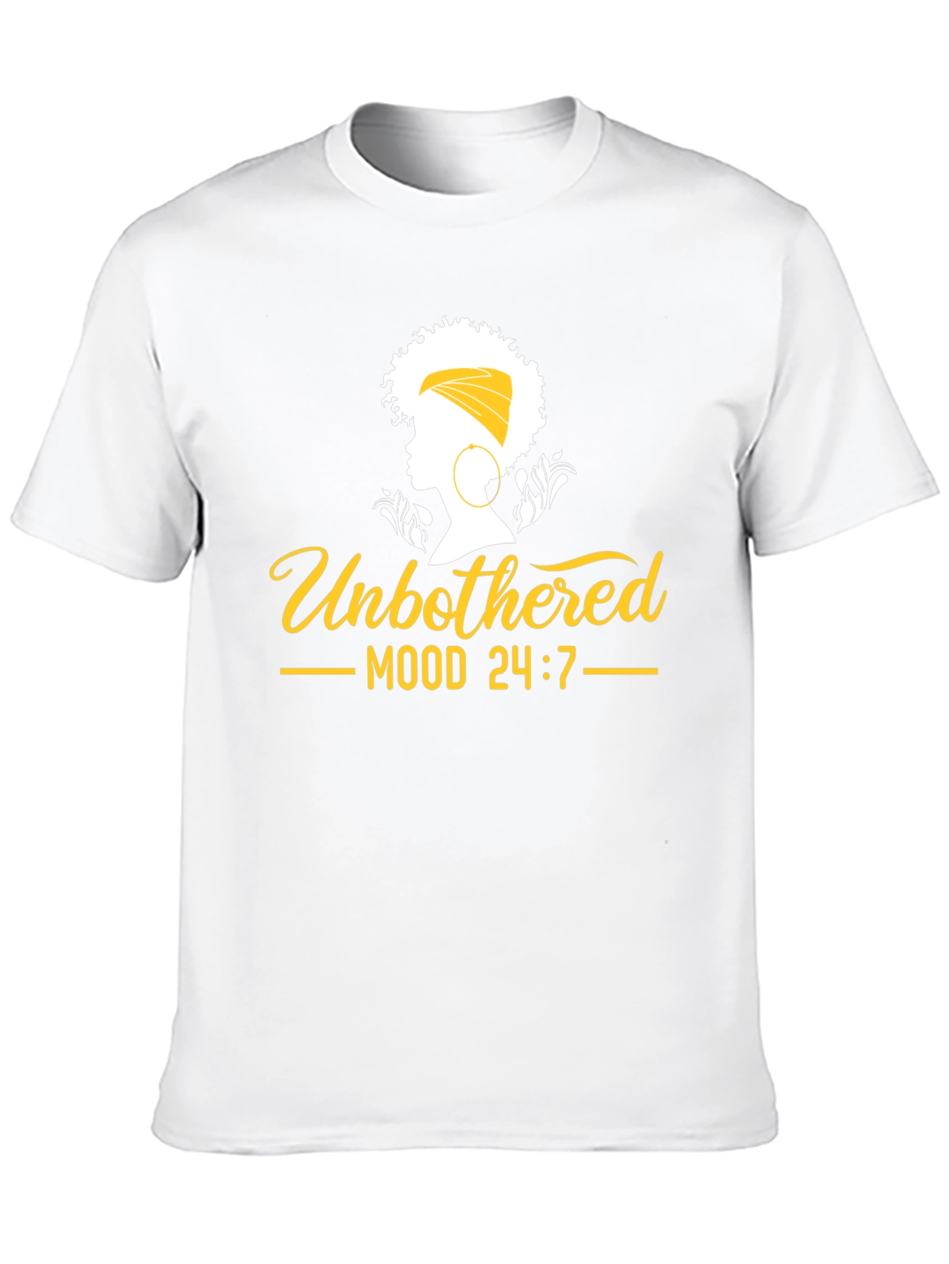 Unbothered Mood 24/7 Black Graphic Tee