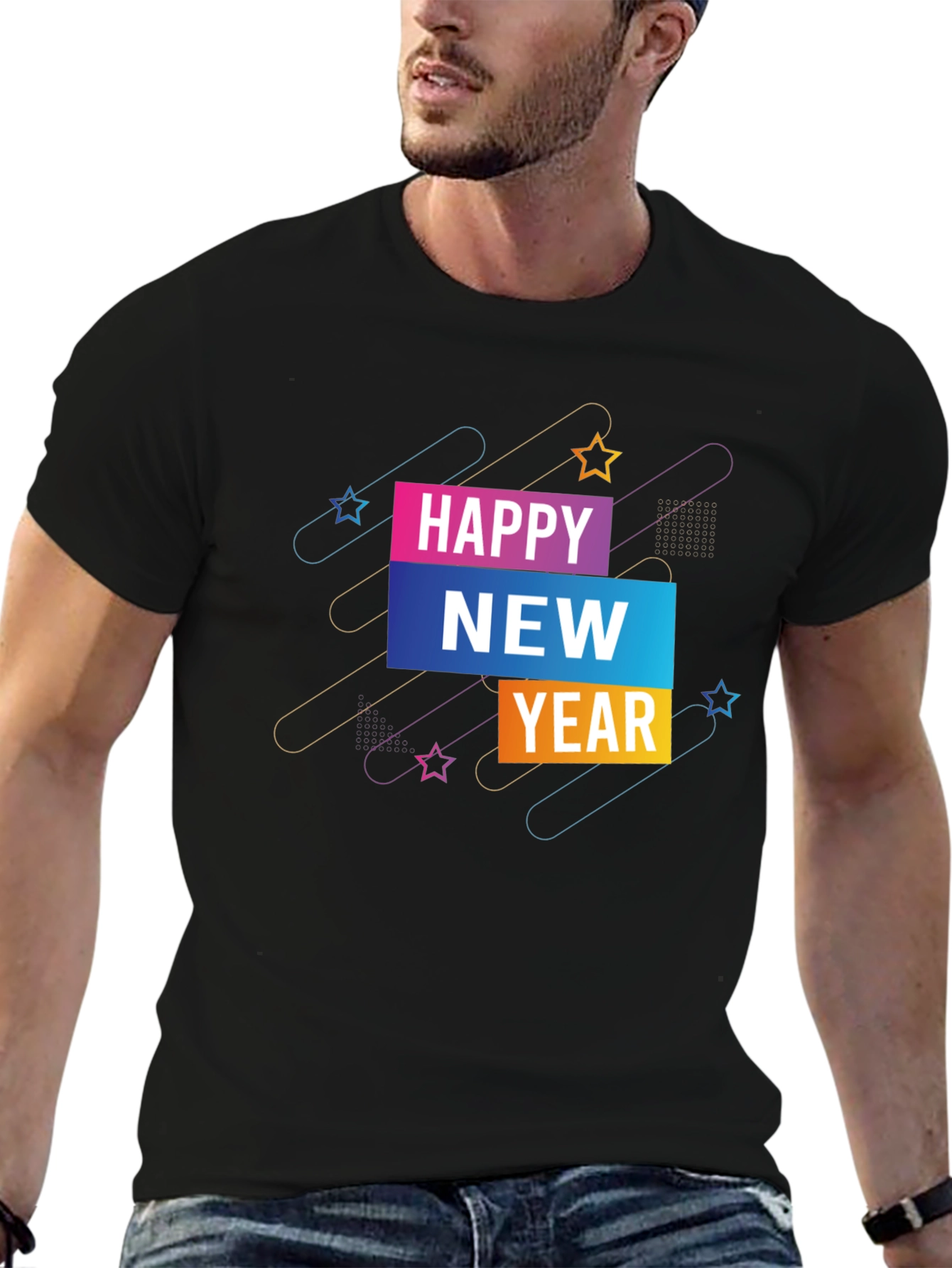 Happy New Year Graphic Tee - Stylish Celebration Shirt