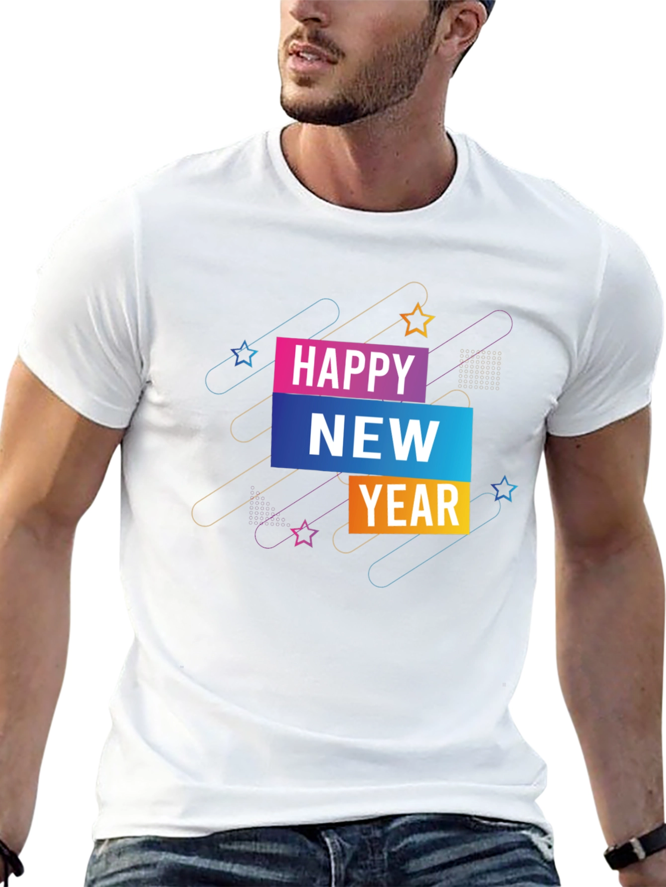 Happy New Year Graphic Tee - Stylish Celebration Shirt