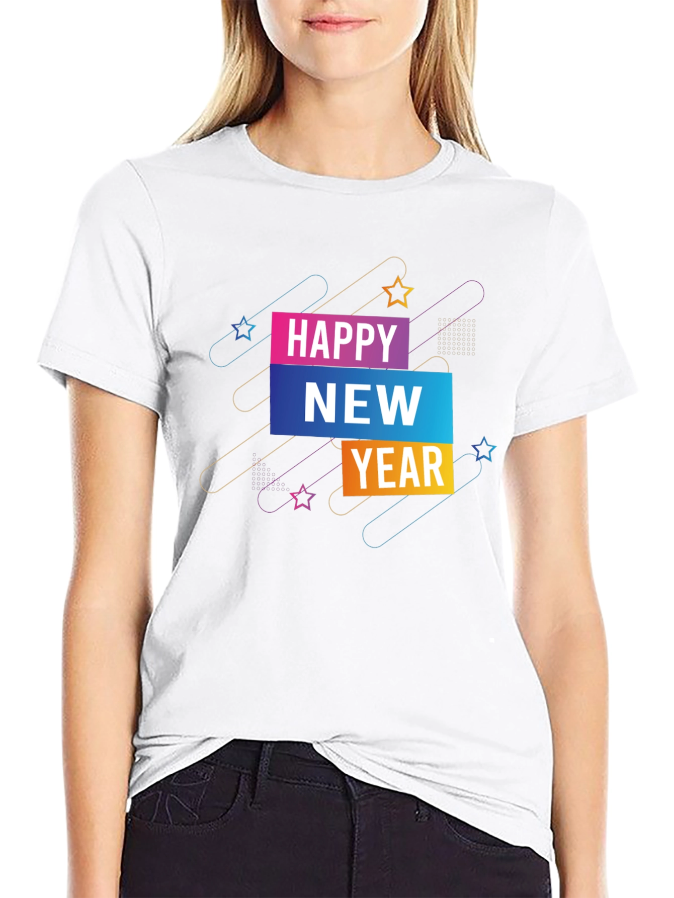 Happy New Year Graphic Tee - Stylish Celebration Shirt