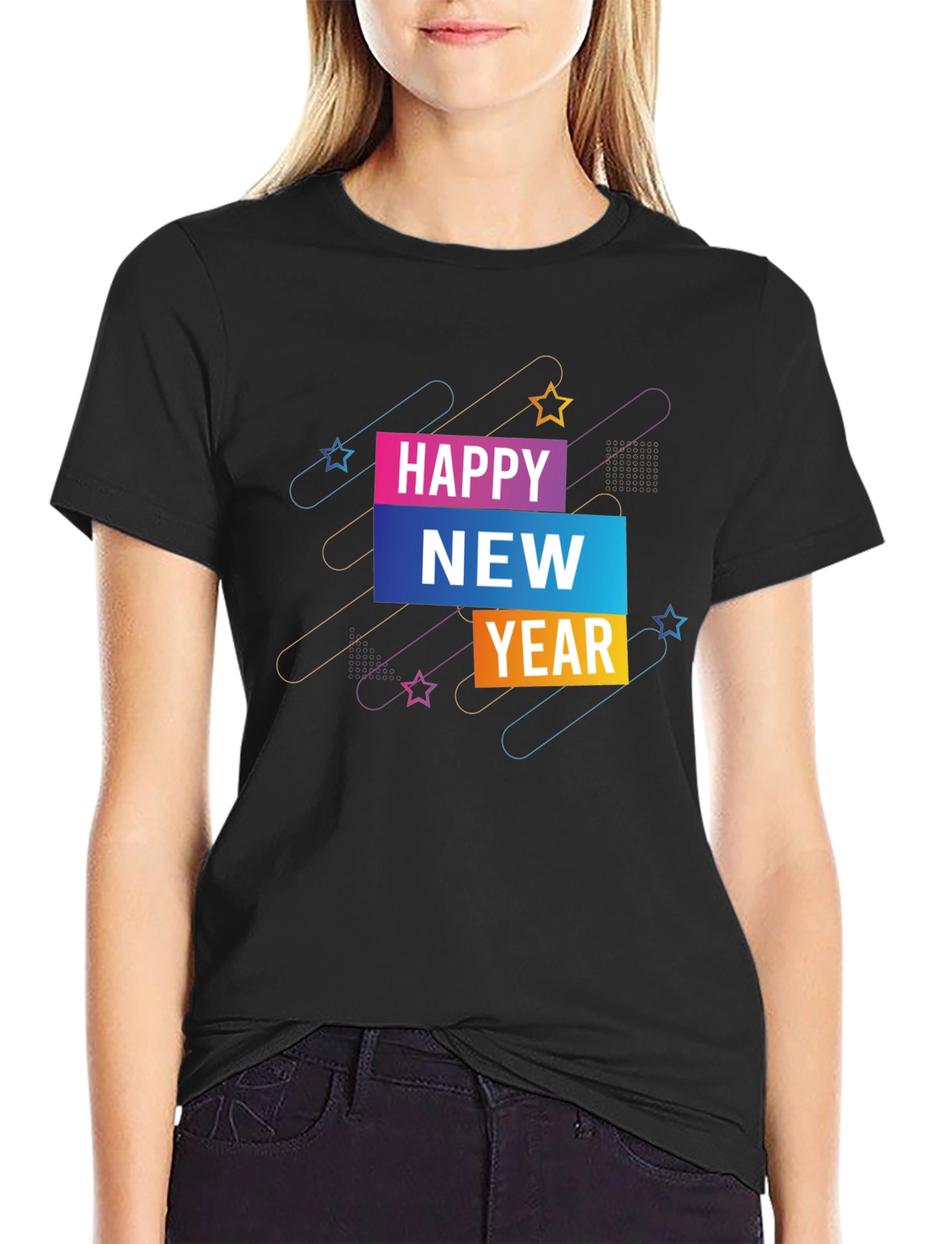 Happy New Year Graphic Tee - Stylish Celebration Shirt